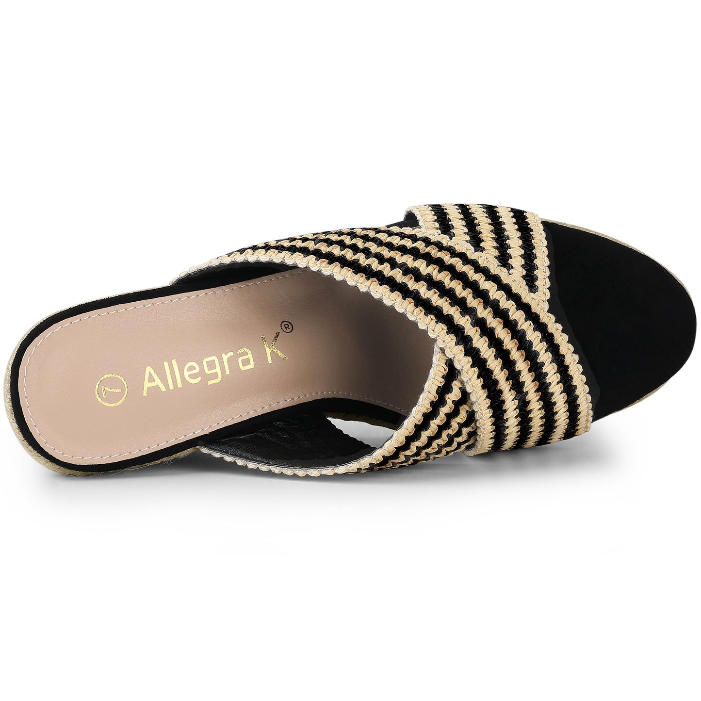 Sandalias de cuña con plataforma y tiras cruzadas para mujer