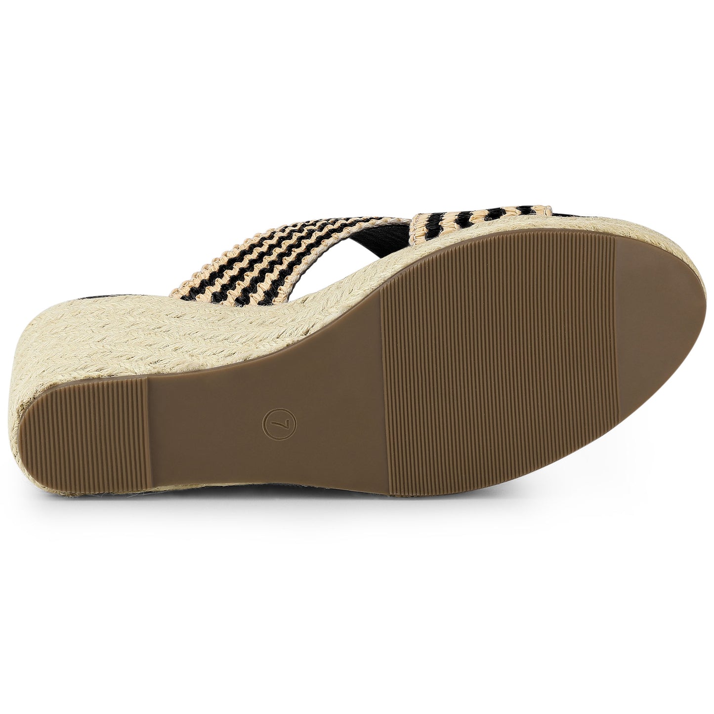 Sandalias de cuña con plataforma y tiras cruzadas para mujer