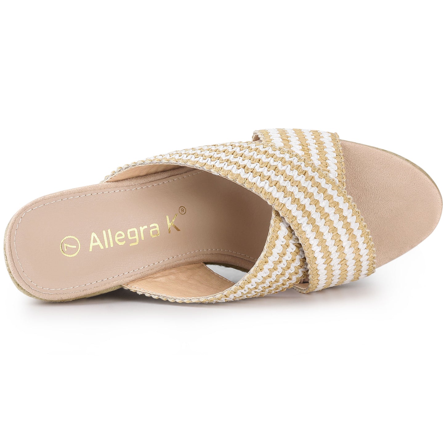 Sandalias de cuña con plataforma y tiras cruzadas para mujer