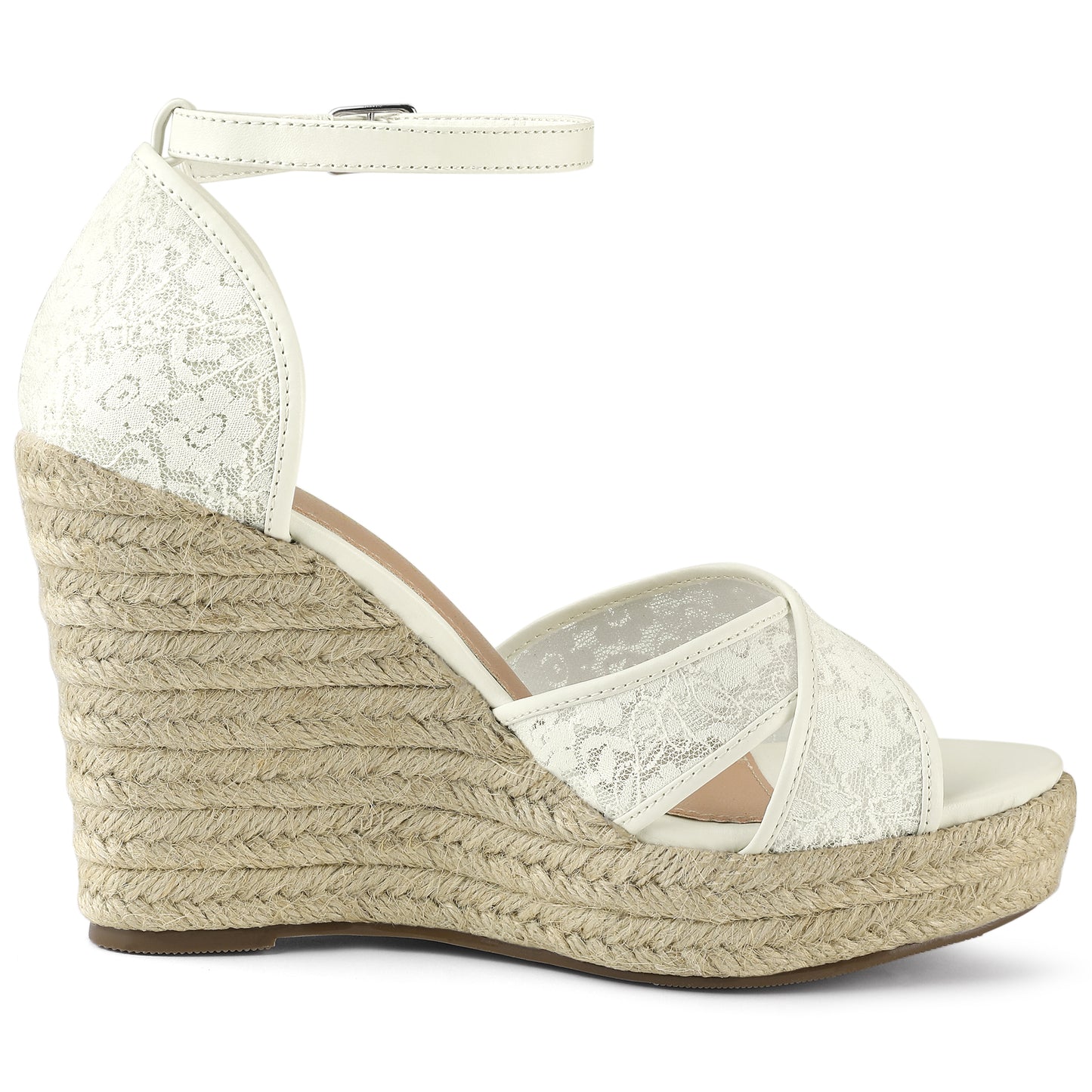 Women's Ankle Strap Espadrille Wedge Heel Sandals