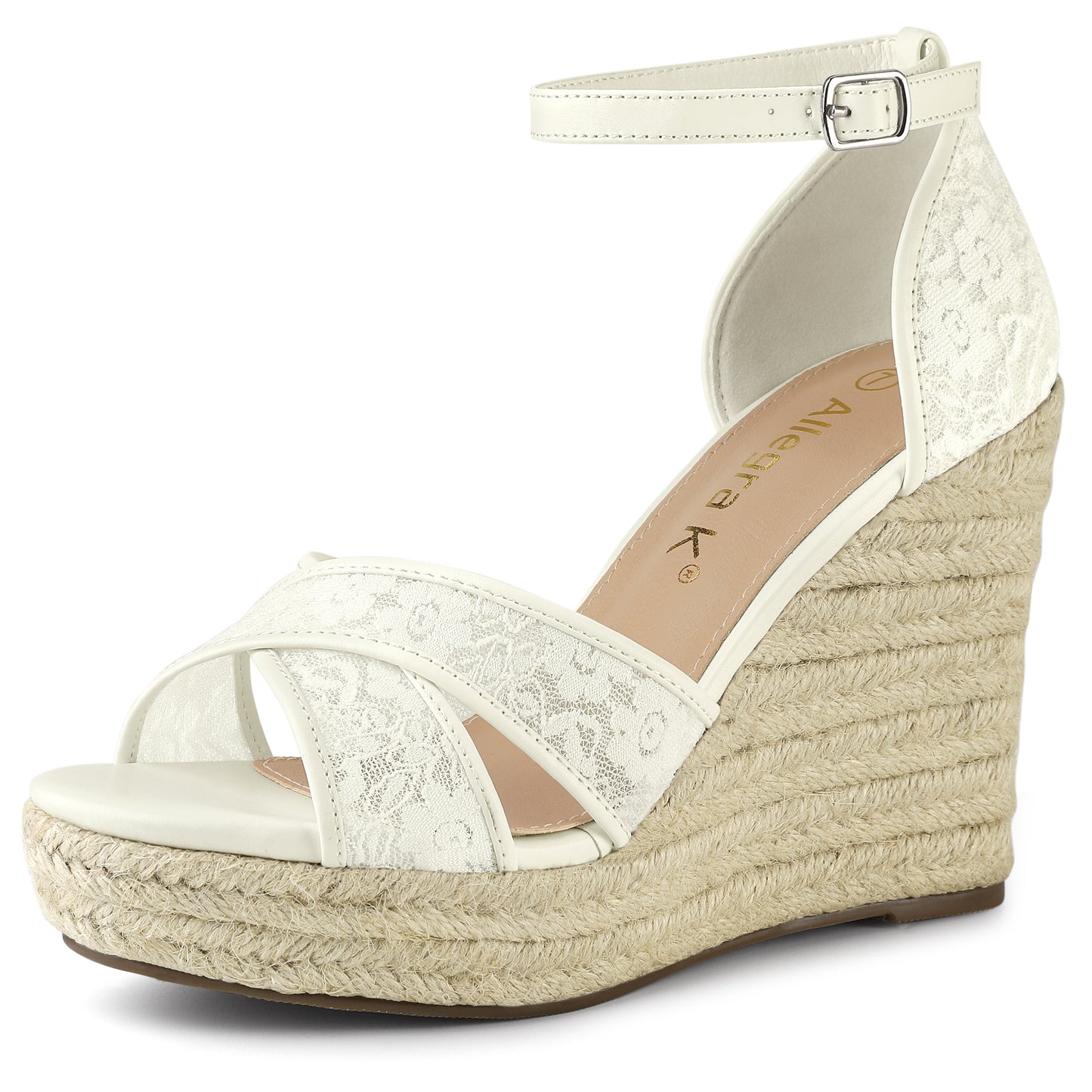 Women's Ankle Strap Espadrille Wedge Heel Sandals