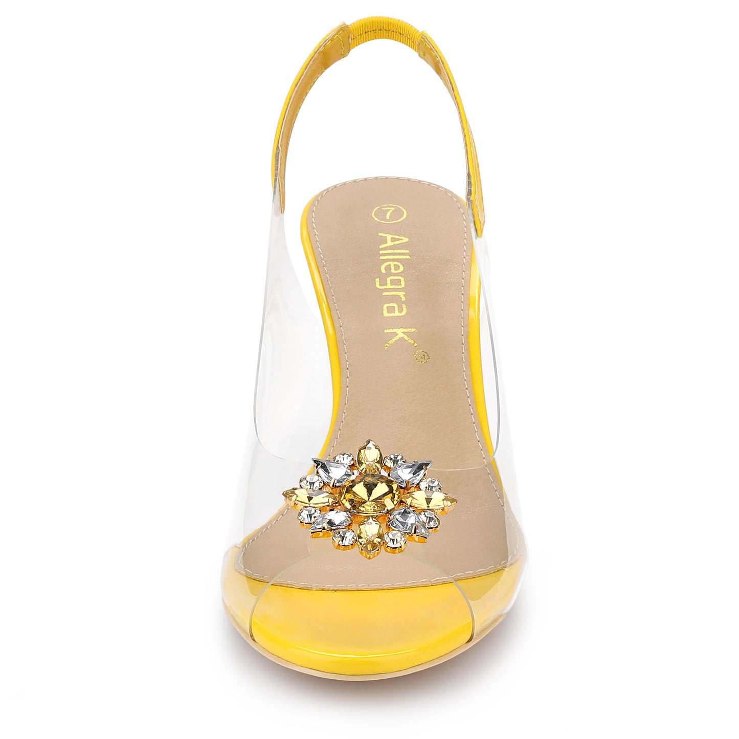 Women's Peep Toe Rhinestone Clear Wedges Heels Sandals
