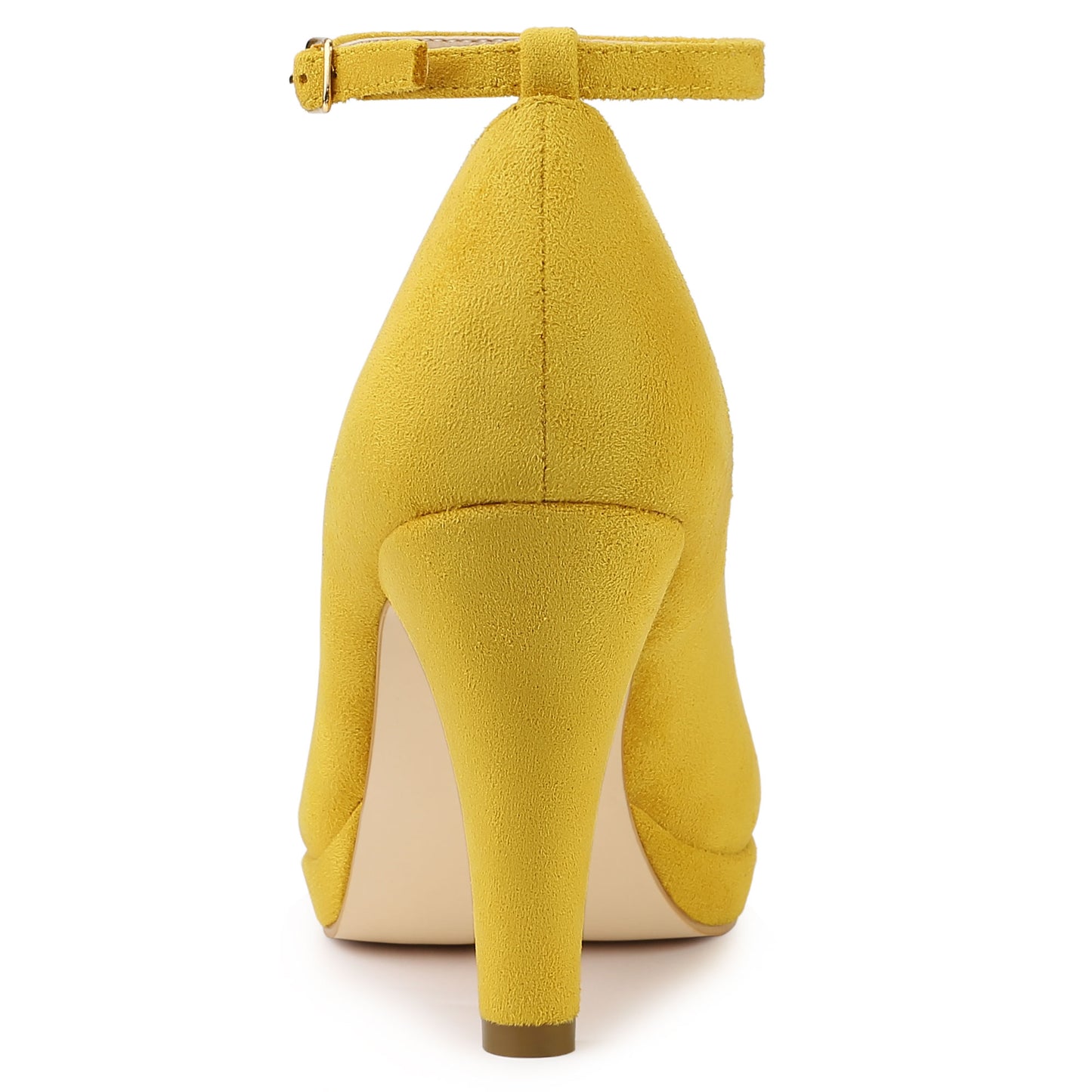 Zapatos de tacón de aguja con tiras en el tobillo y punta redonda para mujer