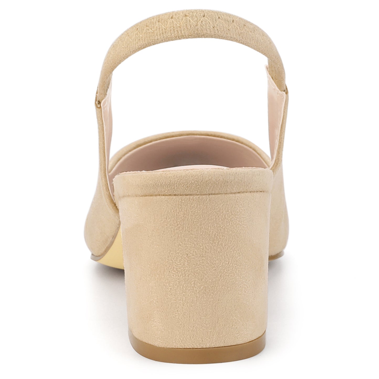 Zapatos de tacón de bloque con punta puntiaguda para mujer