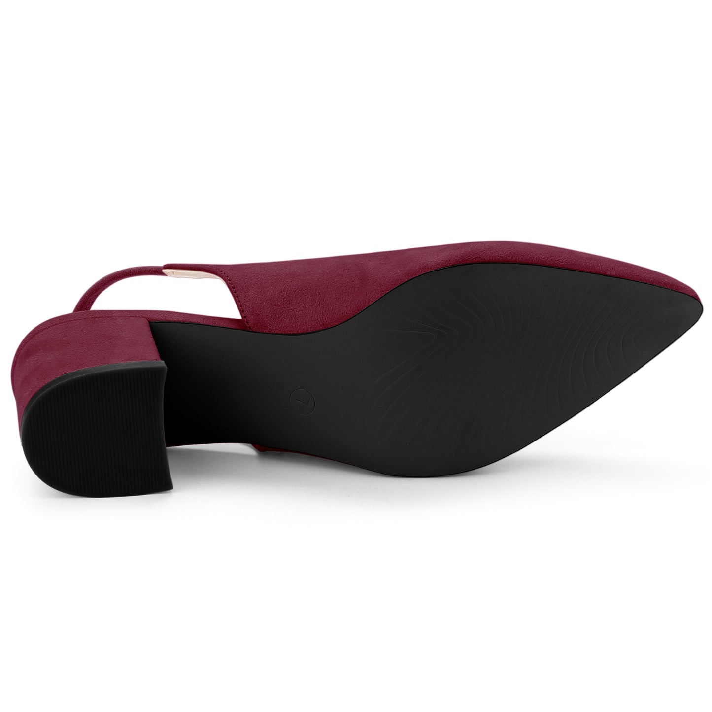 Zapatos de tacón de bloque con punta puntiaguda para mujer