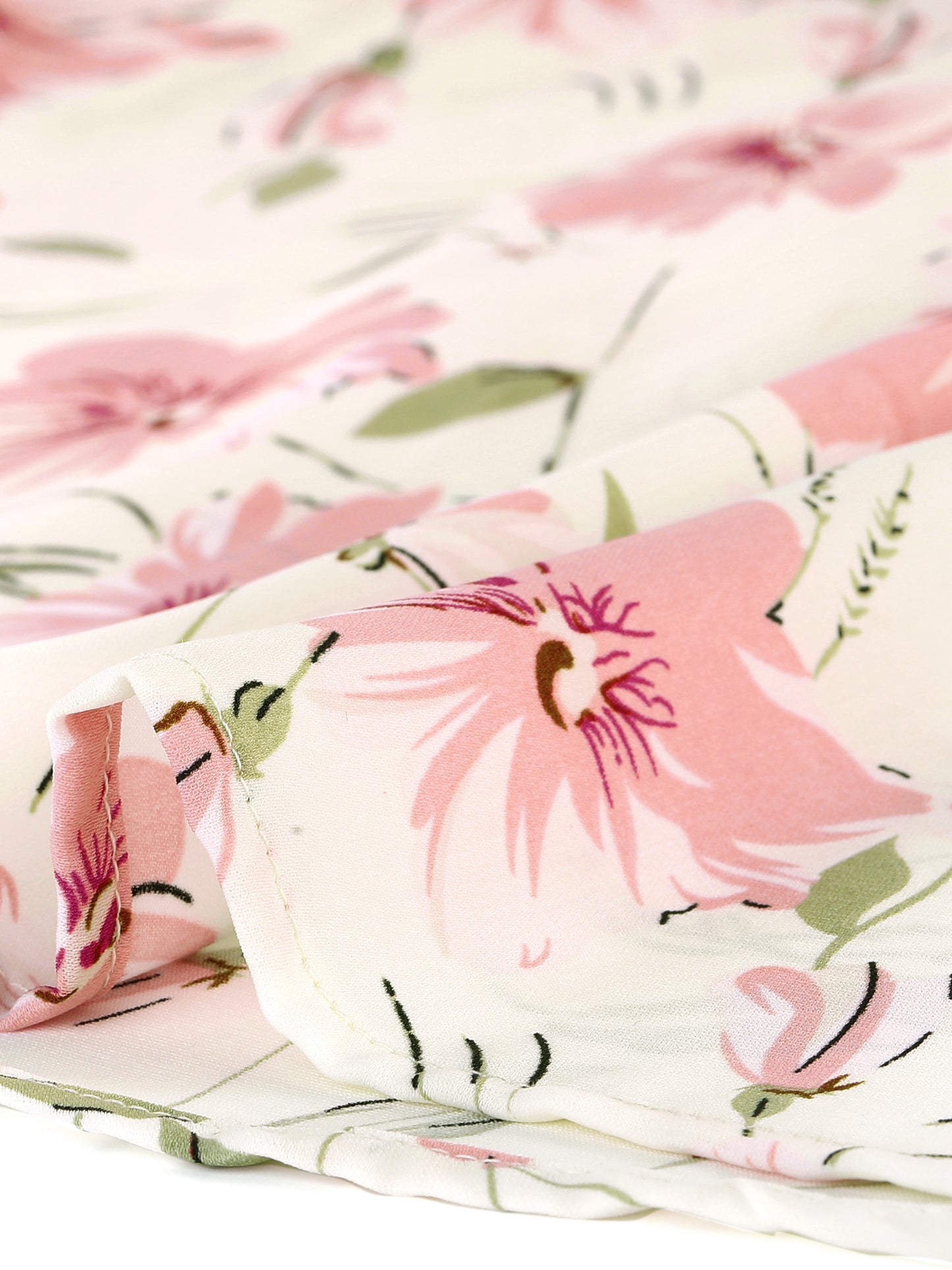 Top de tirantes finos con volantes y estampado floral para mujer