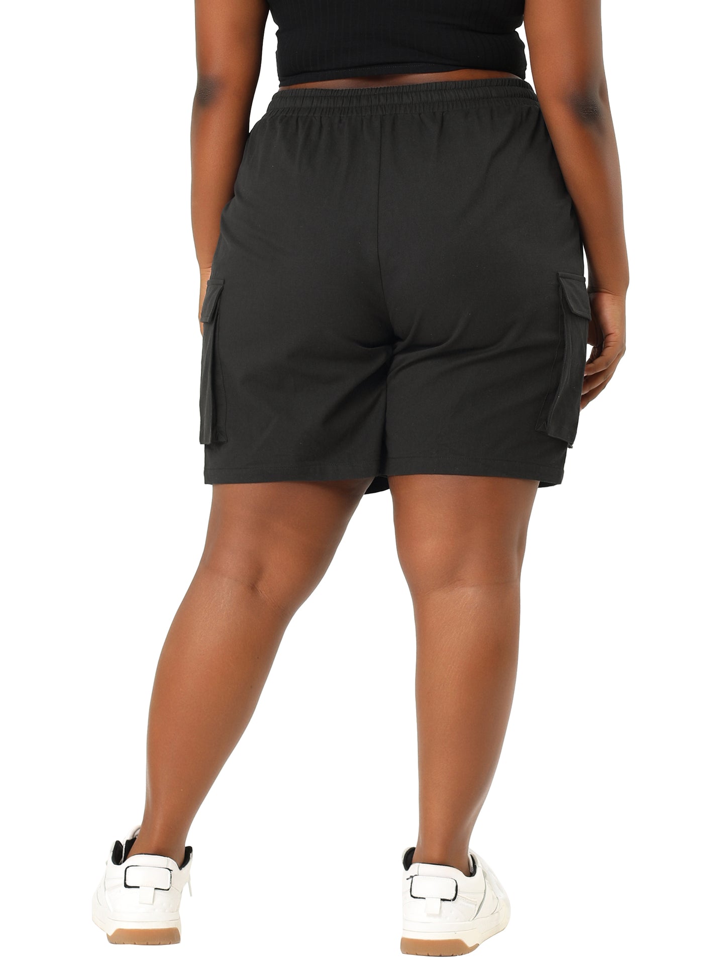 Pantalones cortos cargo de senderismo para mujer, de talla grande, ligeros, deportivos, para correr, de verano, con bolsillos