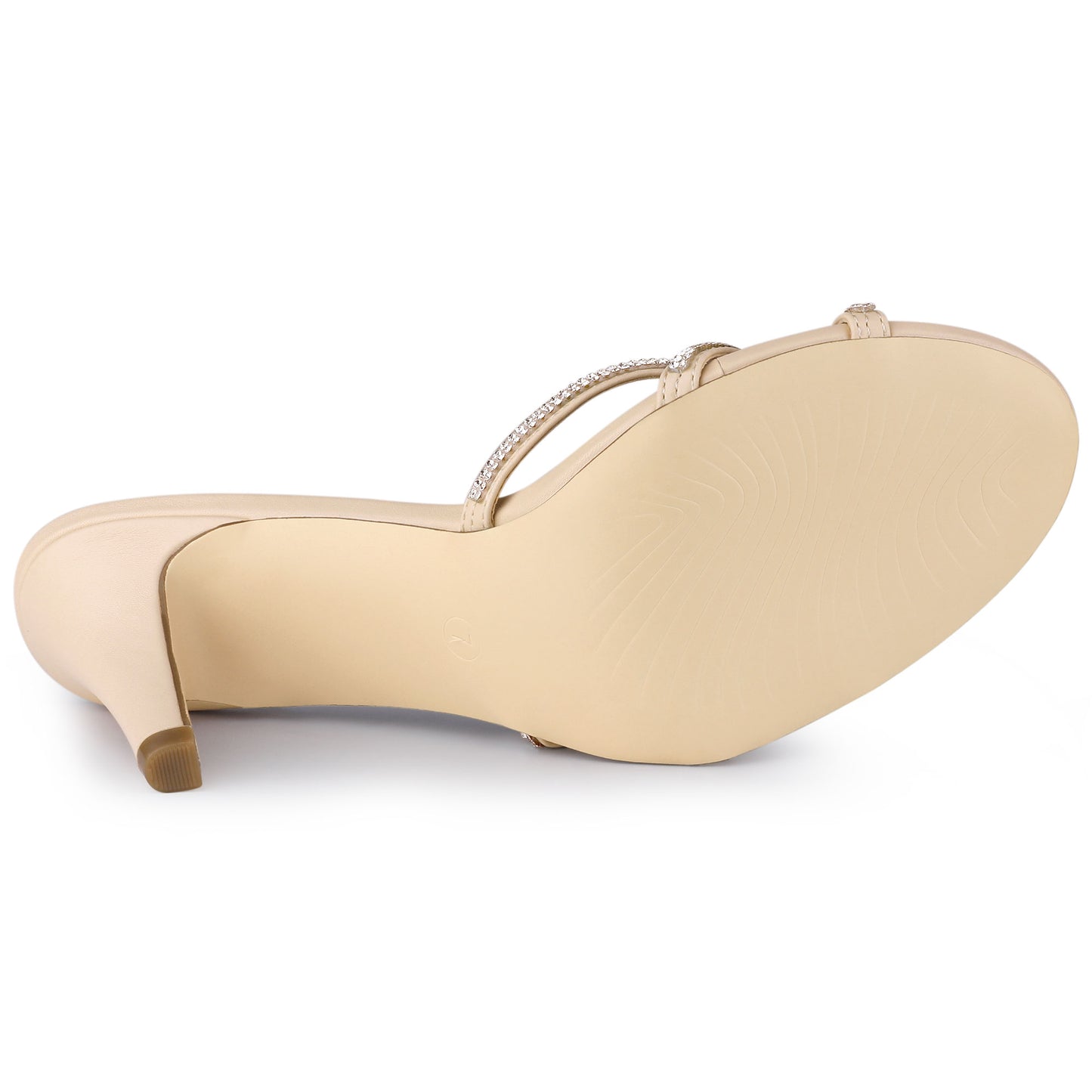 Sandalias de tacón de aguja con tiras y diamantes de imitación para mujer, con punta abierta y sin cordones