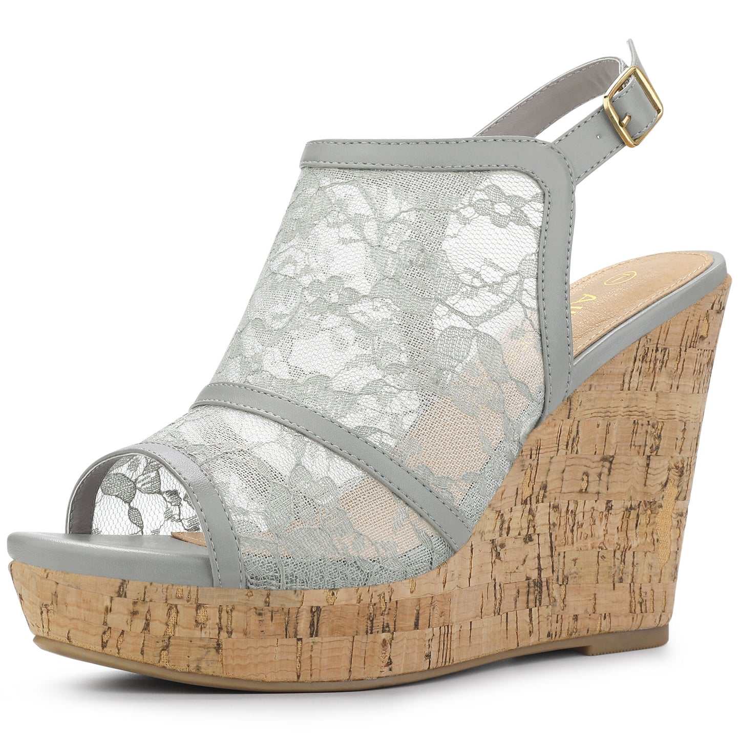 Sandalias de cuña con plataforma y punta abierta para mujer
