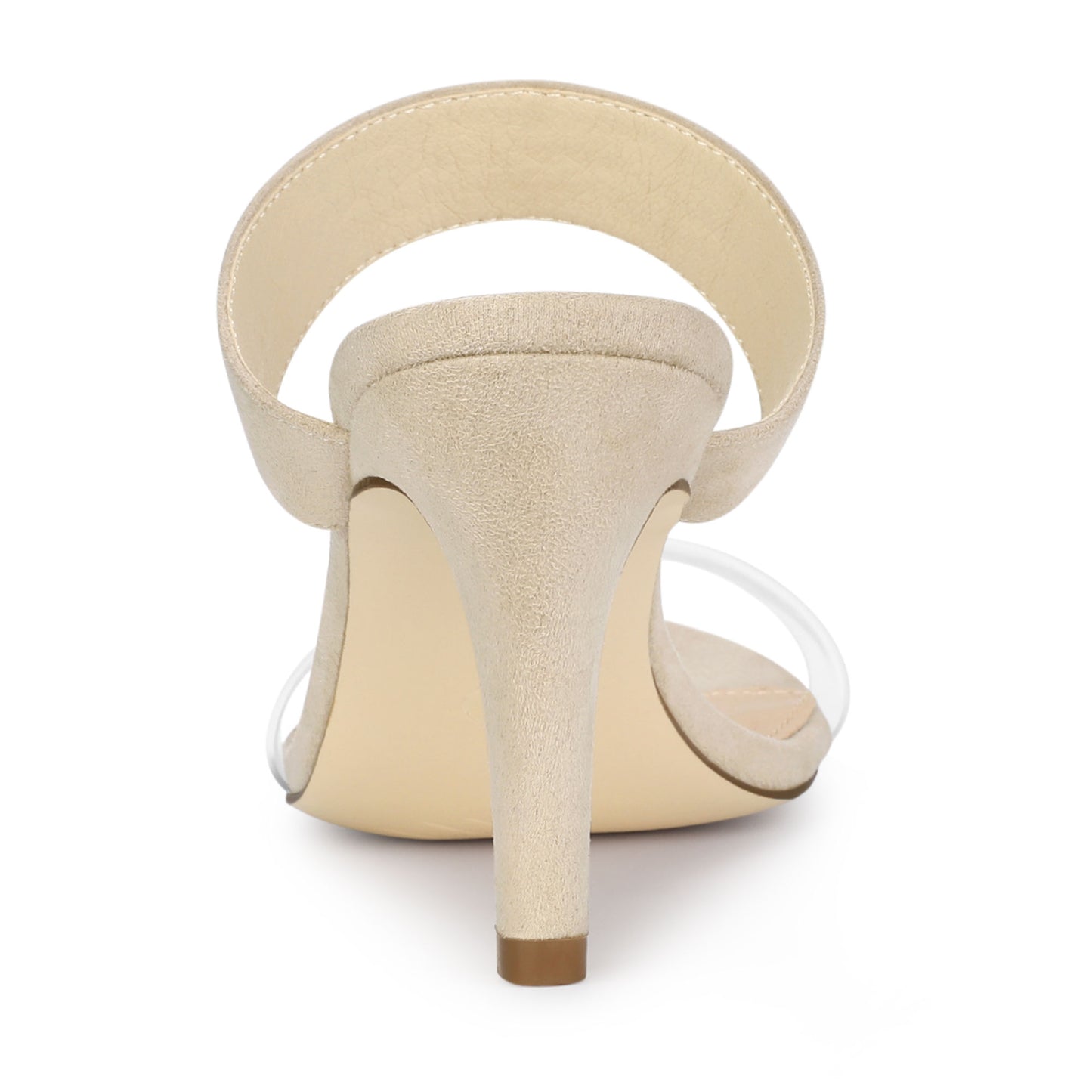 Women's Clear Strap Stiletto Heel Slides Sandals