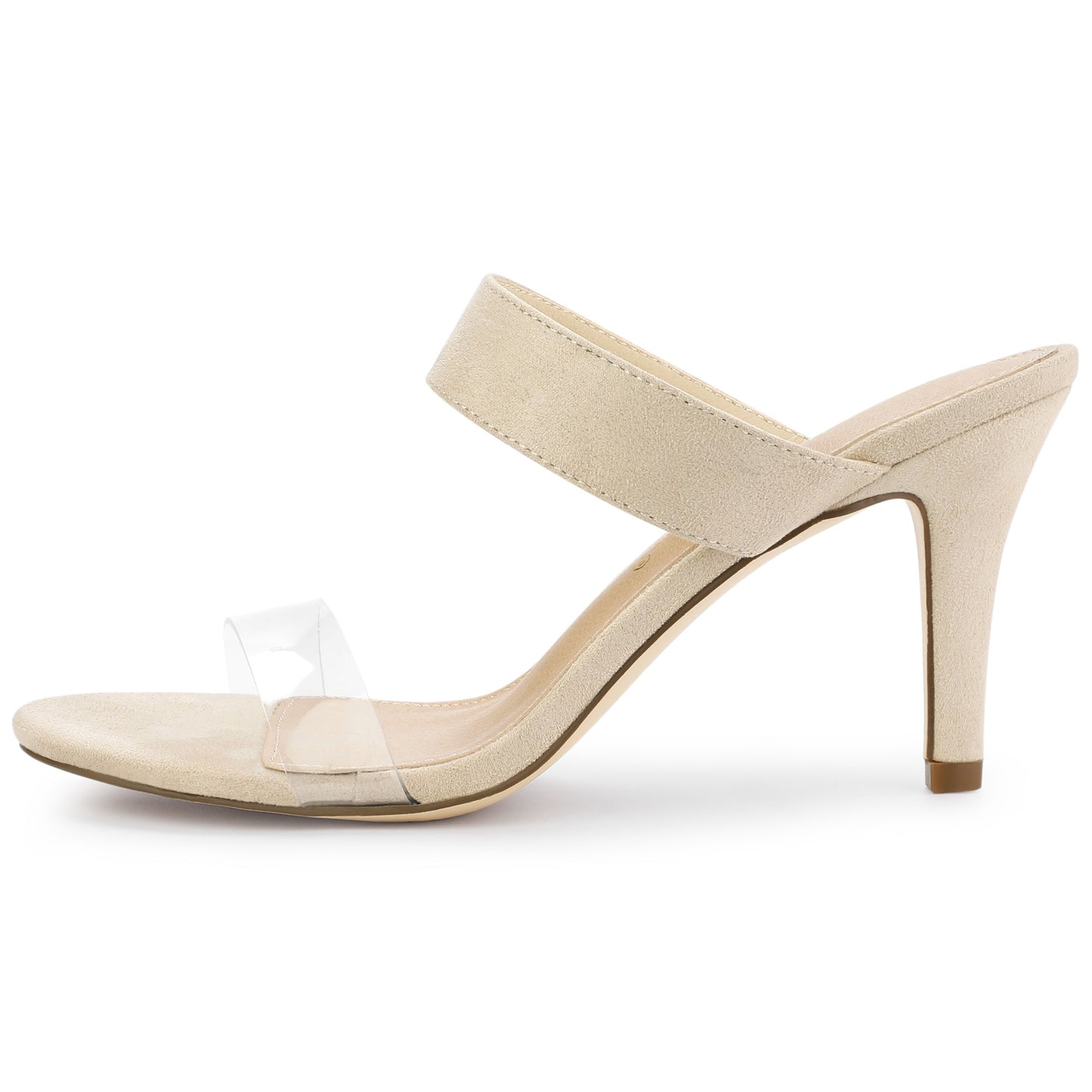 Women's Clear Strap Stiletto Heel Slides Sandals