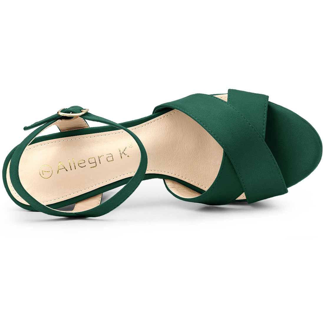 Sandalias de plataforma con tacón grueso y tira trasera para mujer