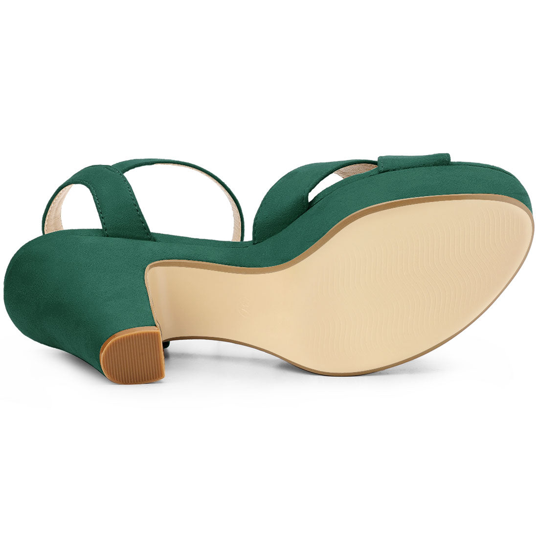 Sandalias de plataforma con tacón grueso y tira trasera para mujer