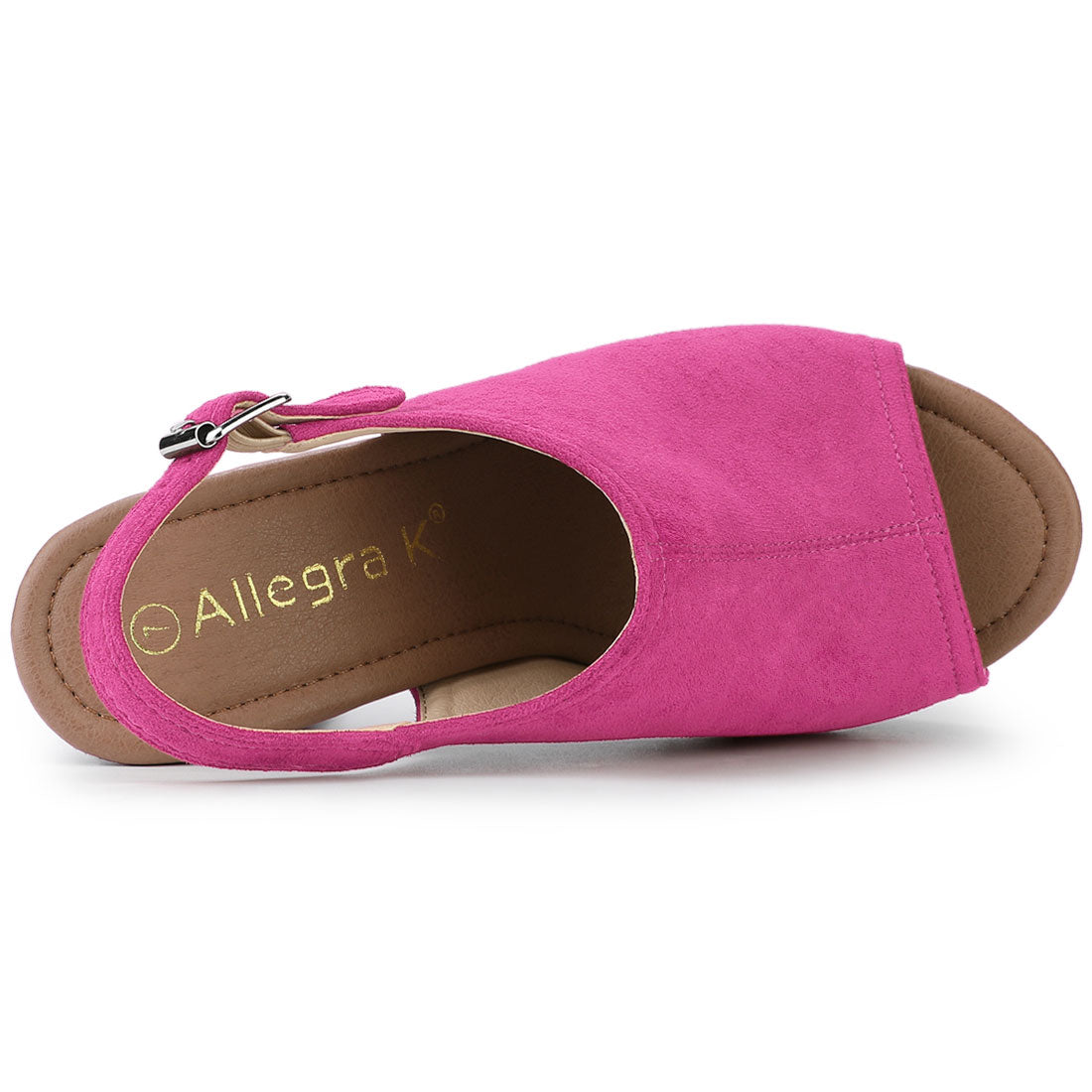Sandalias de tacón grueso con plataforma y tira trasera para mujer