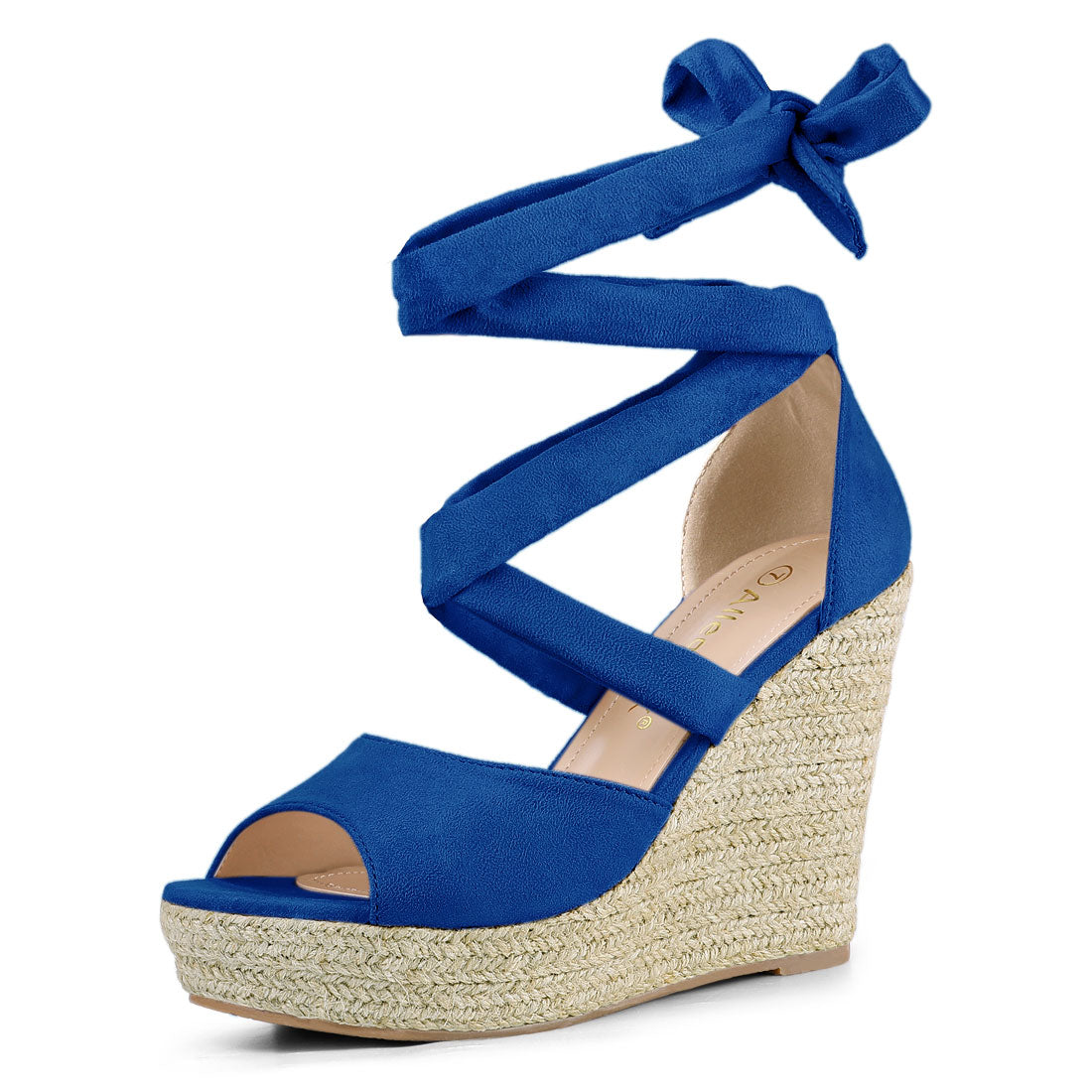 Alpargatas con cordones y plataforma para mujer