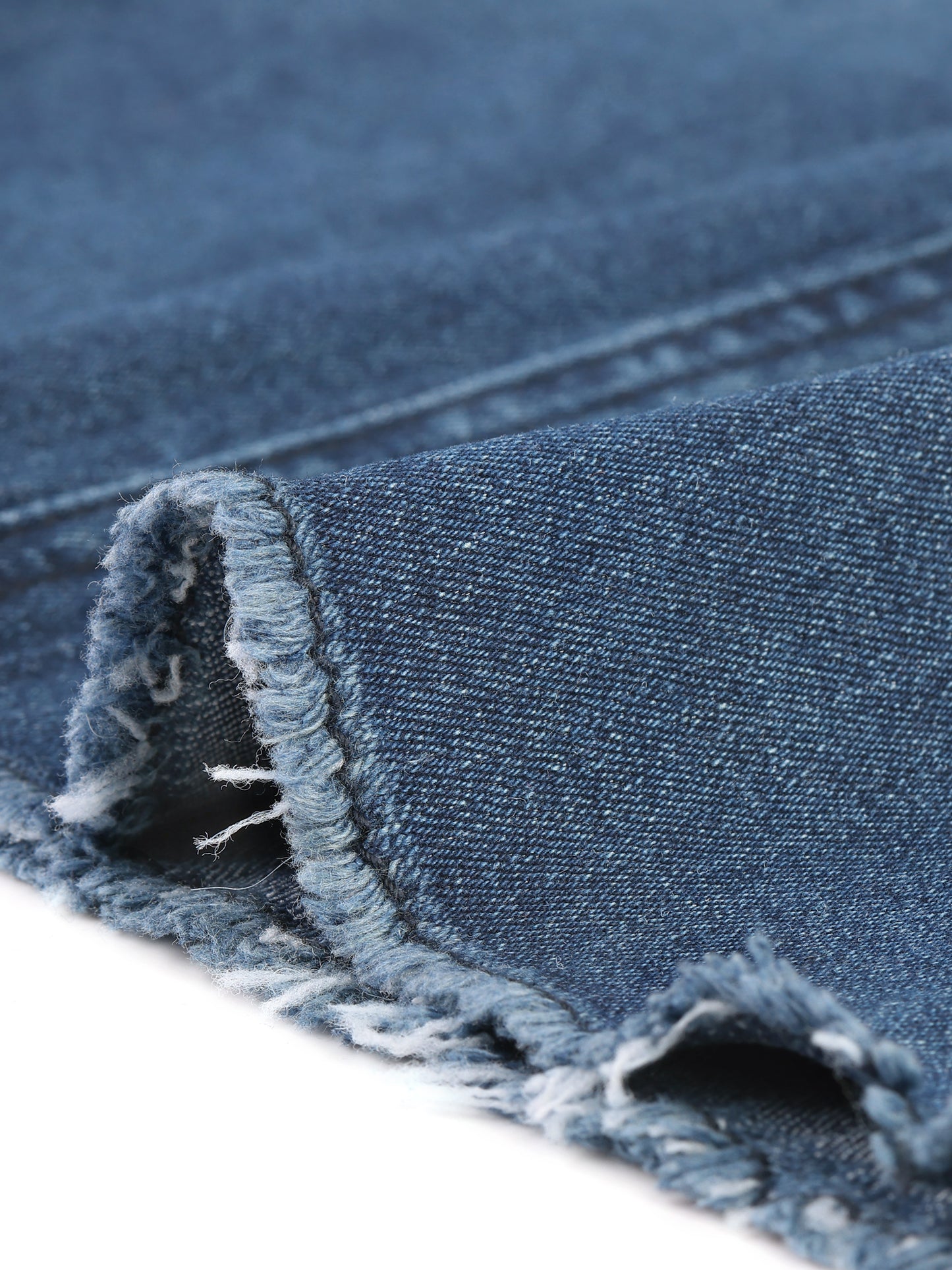 Women's Casual Jean Skirt High Waist Back Slit Stretch Denim Skirt (Available in Plus Size)