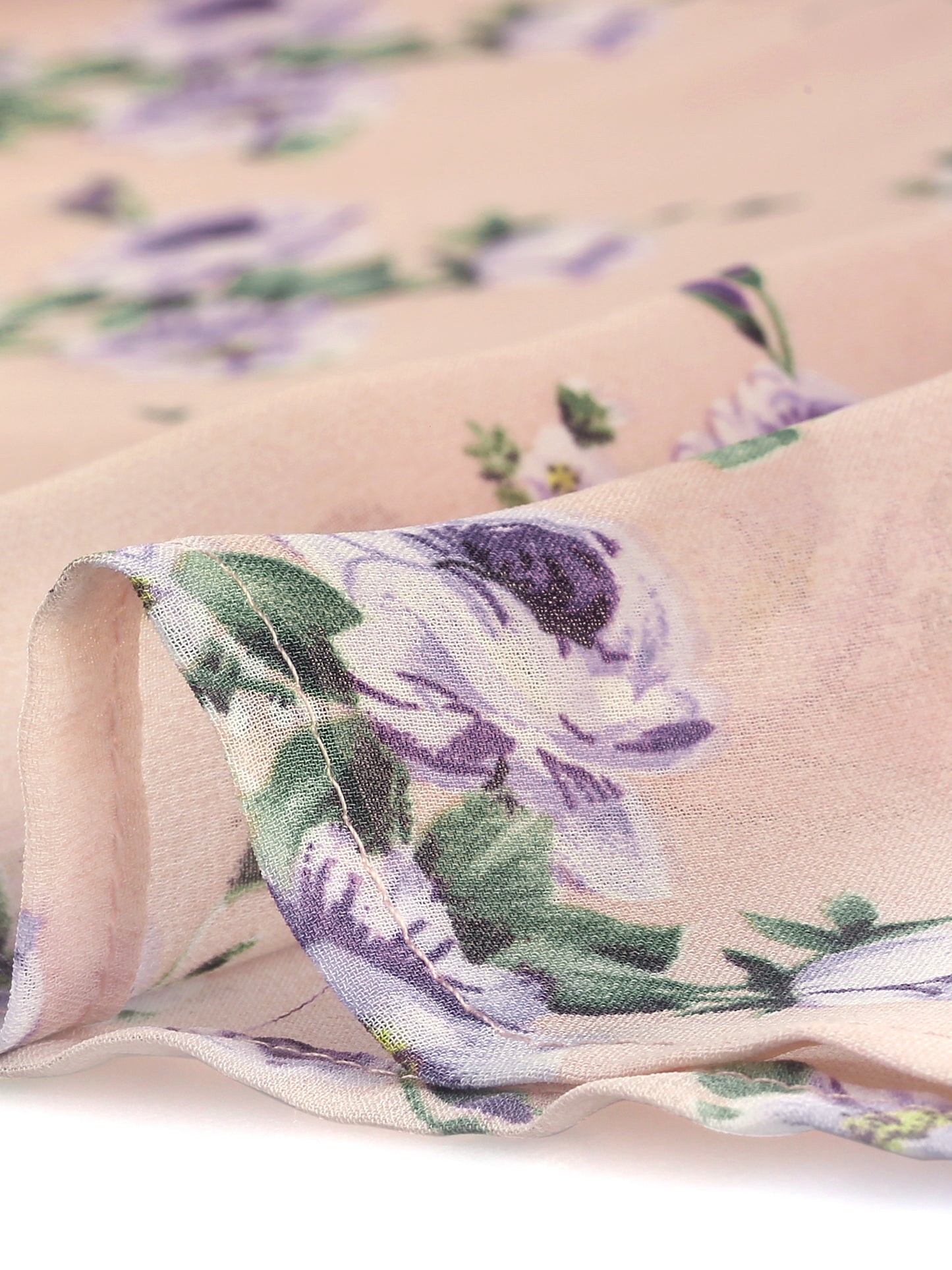 Women's Floral Elastic Waist Bodycon Ruffle Hem Chiffon Fishtail Skirt