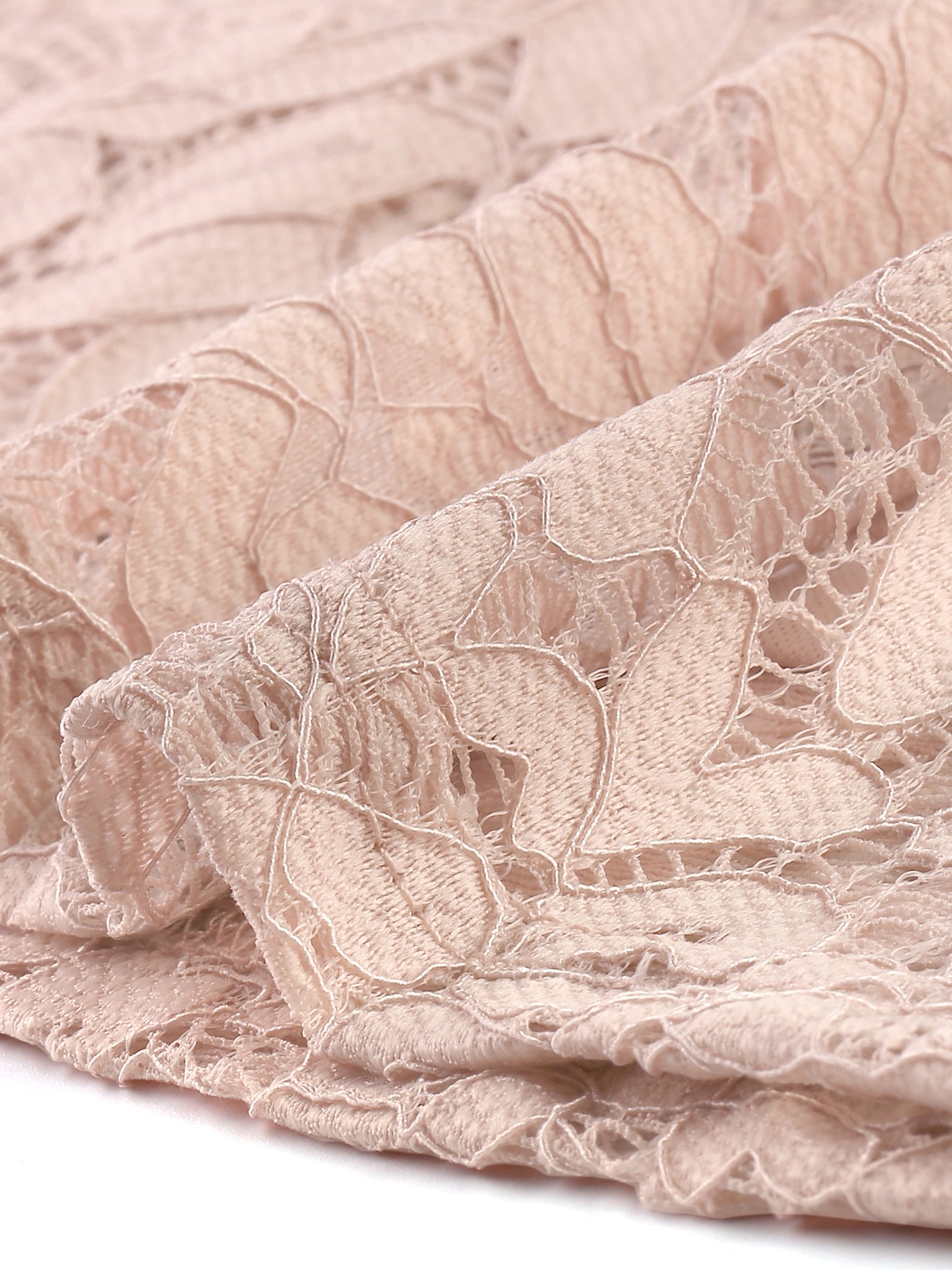 Women's Floral Lace Bow Tie Front Elegant High Waisted Midi Skirt