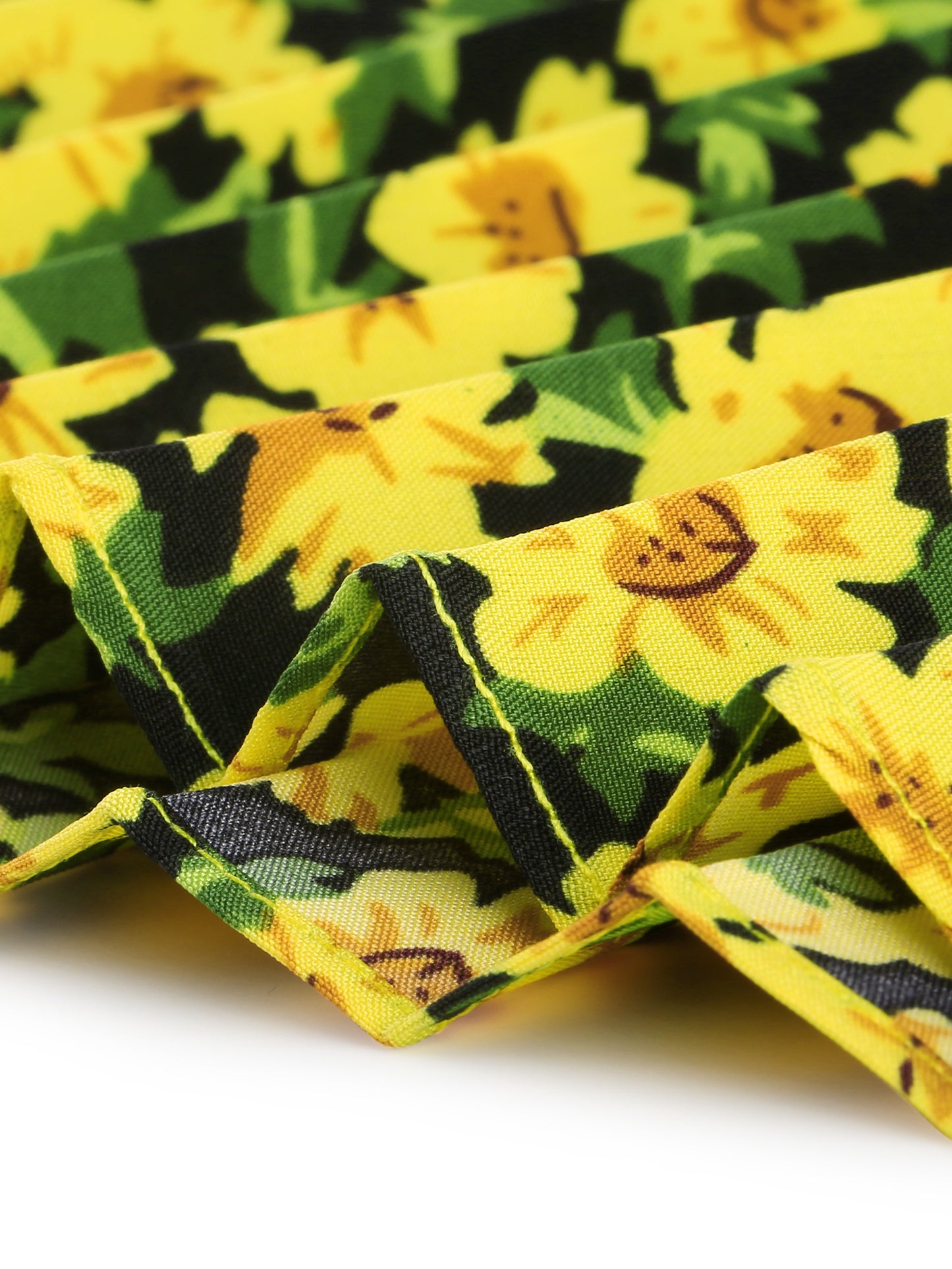 Women's A-Line Elastic Waist with Belt Floral Pleat Skater Mini Skirt