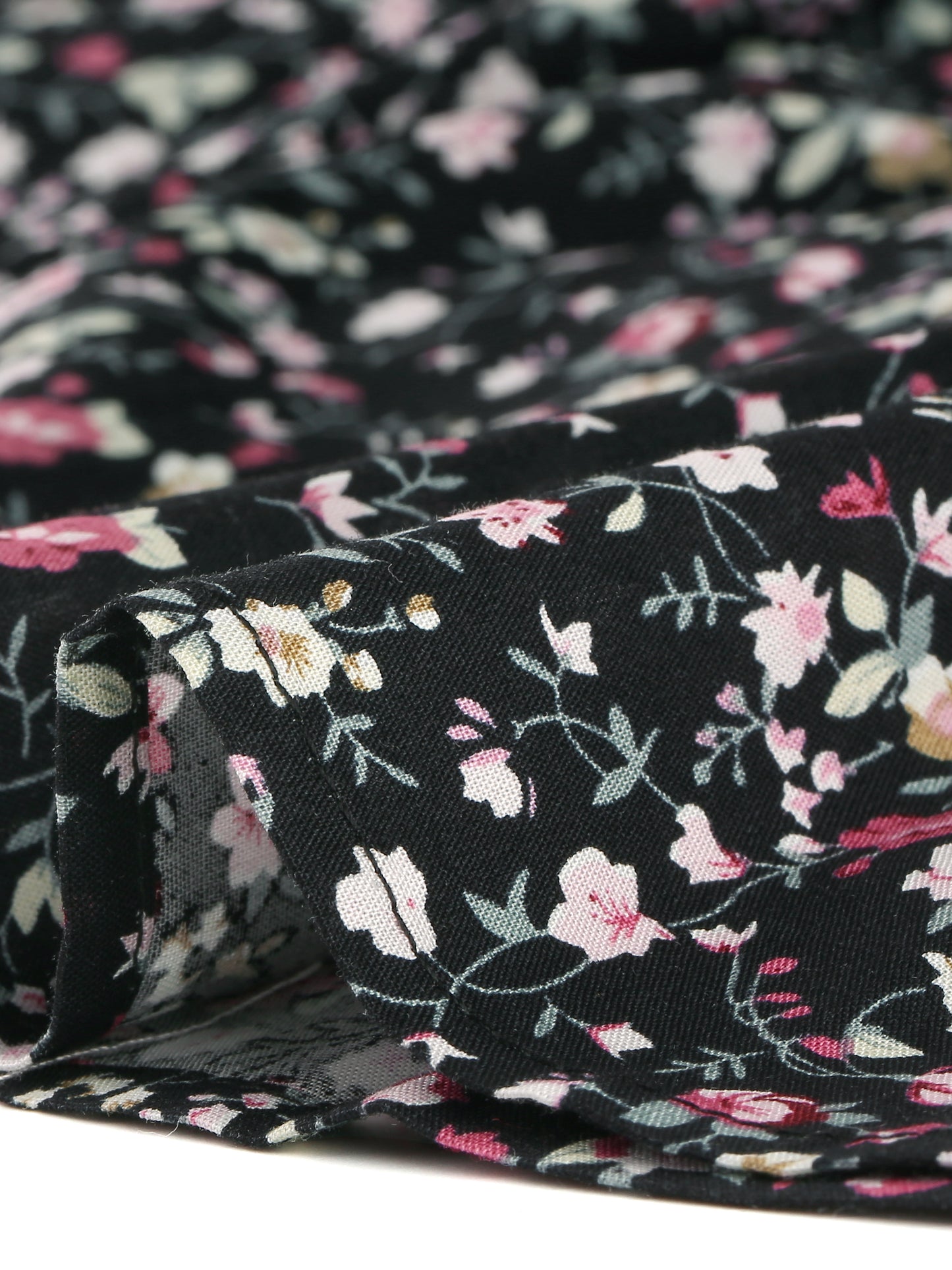 Minifalda vintage floral de cintura alta con pliegues delanteros en forma de A para mujer