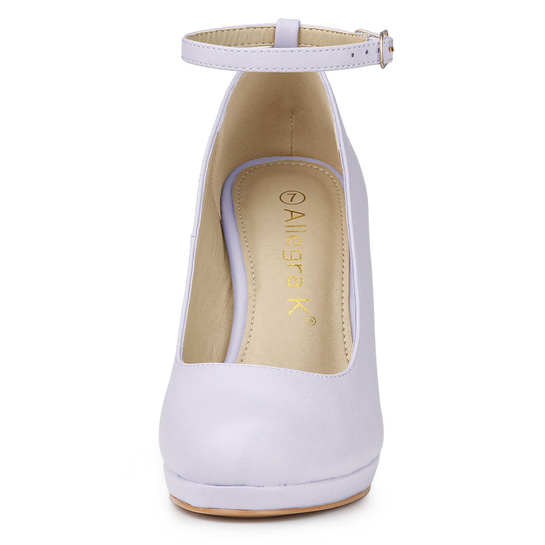 Zapatos de tacón de aguja con tiras en el tobillo y punta redonda para mujer