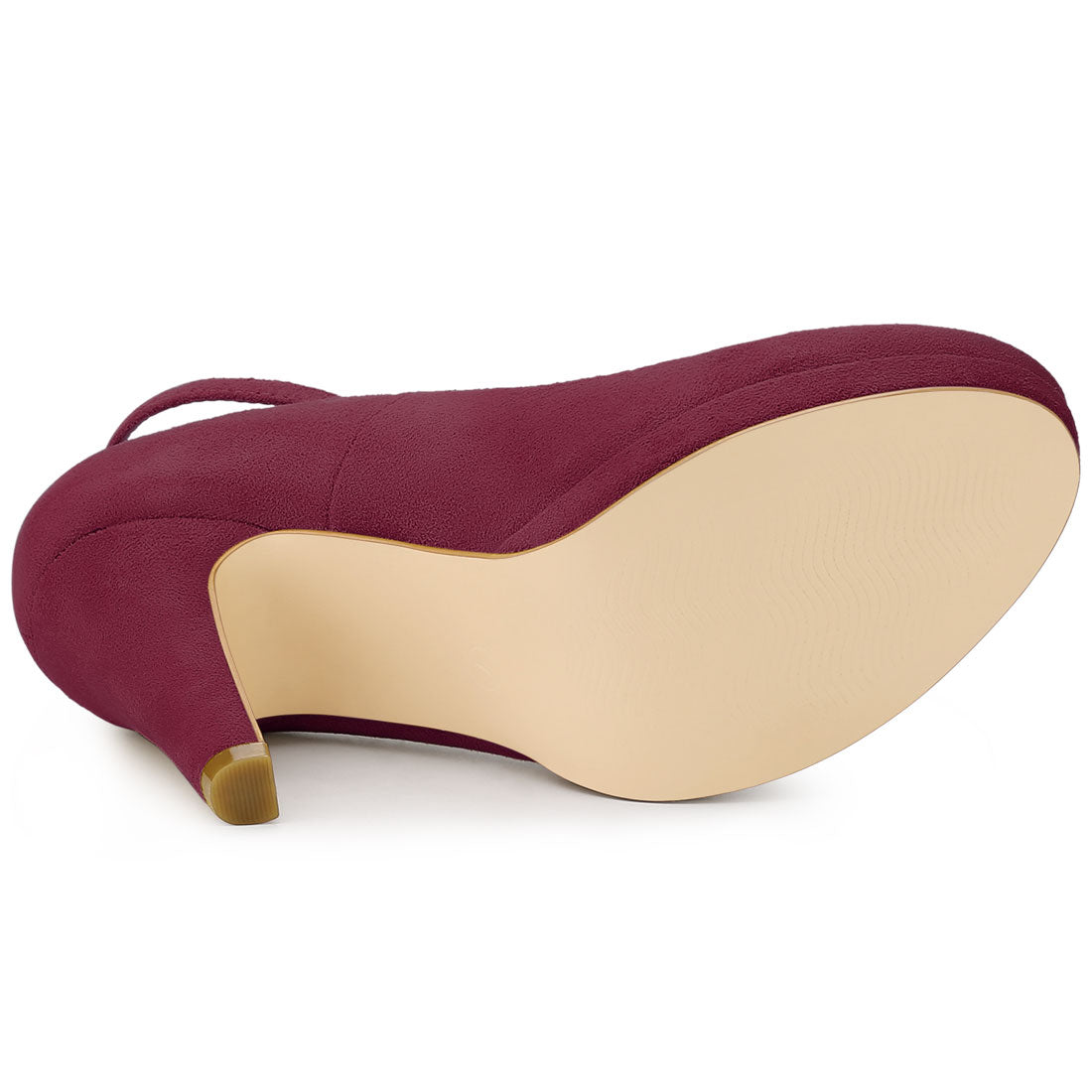 Zapatos de tacón de aguja con tiras en el tobillo y punta redonda para mujer