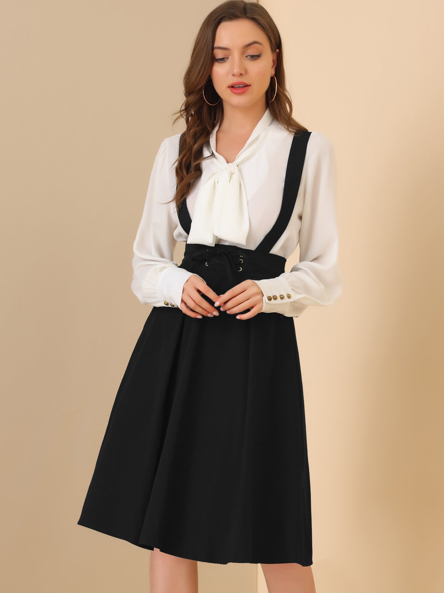 Women's Suspender Skirt High Waist Overall Corset Skater Skirt Short Mini Dress