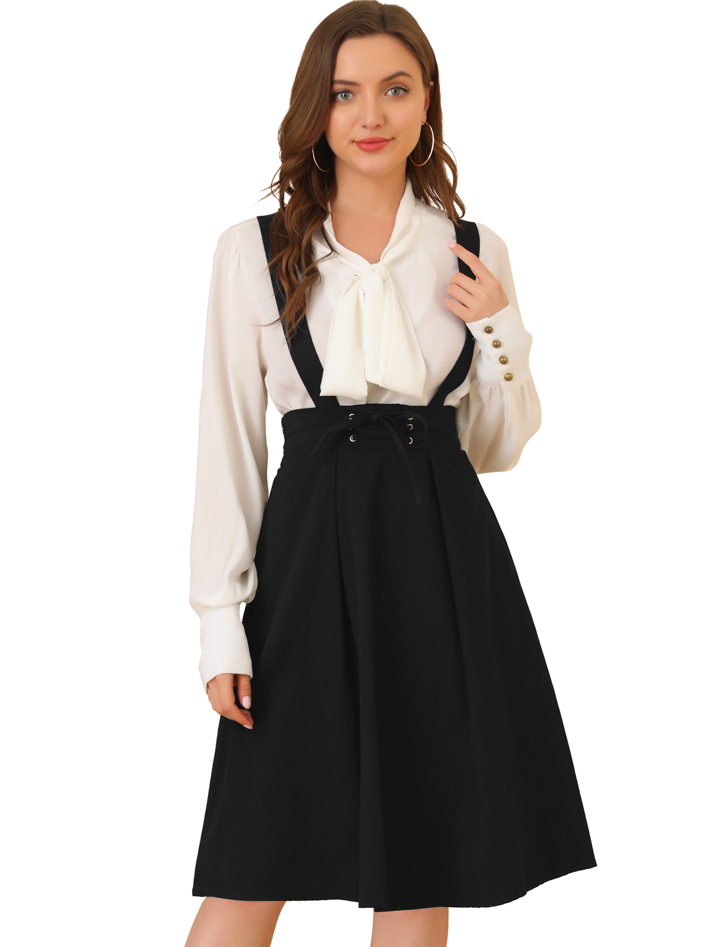 Women's Suspender Skirt High Waist Overall Corset Skater Skirt Short Mini Dress