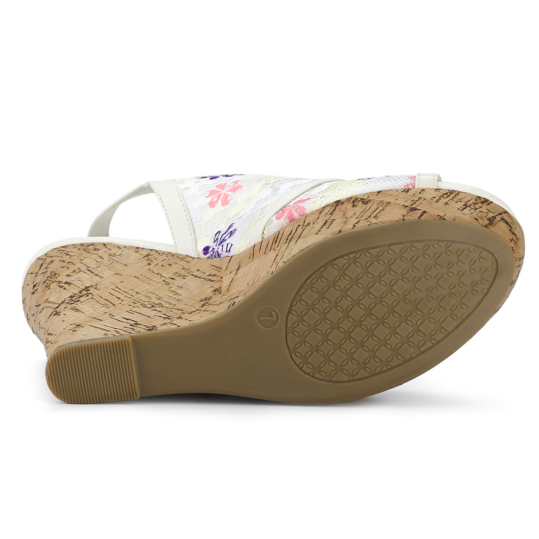 Sandalias de cuña con plataforma y punta abierta para mujer