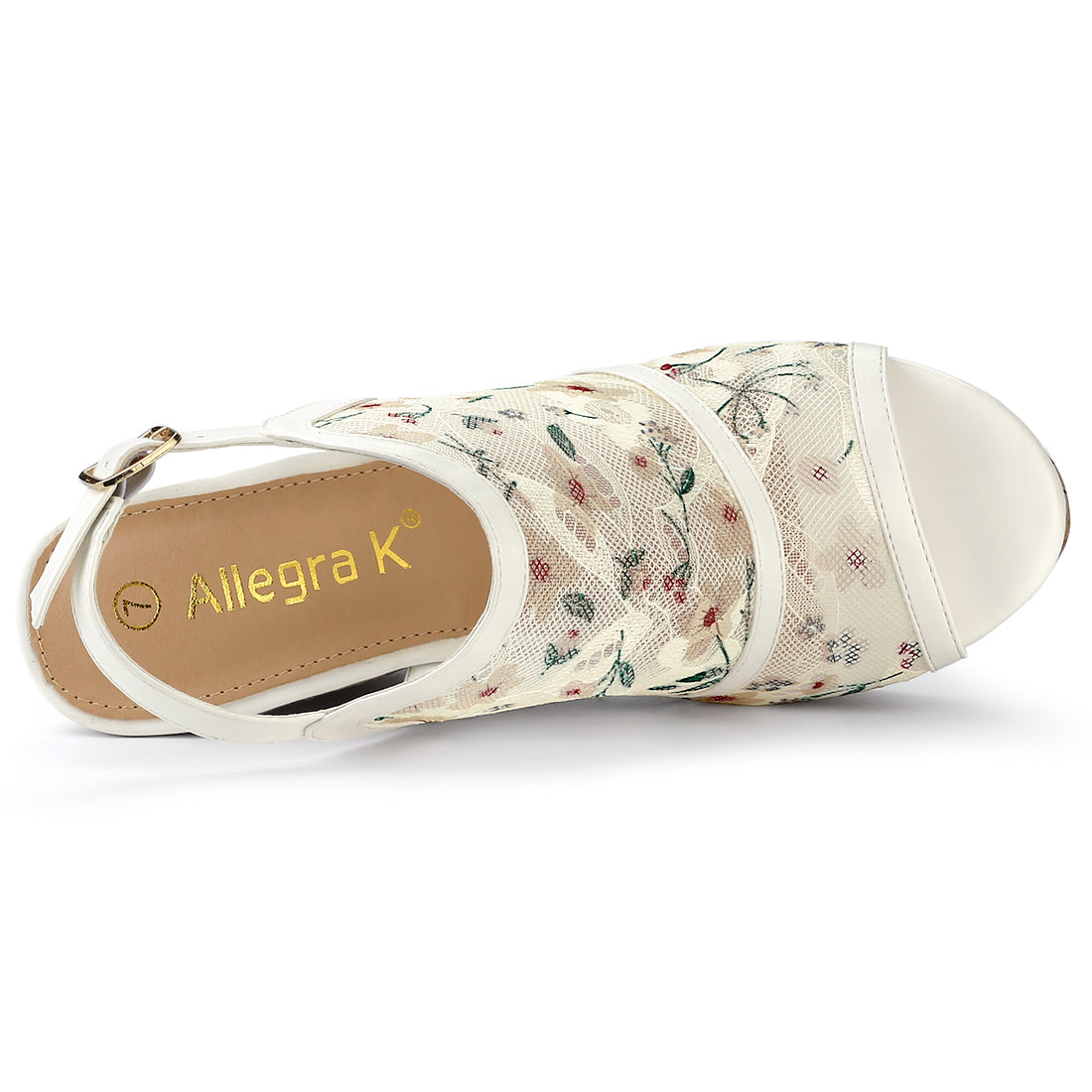 Sandalias de cuña con plataforma y punta abierta para mujer