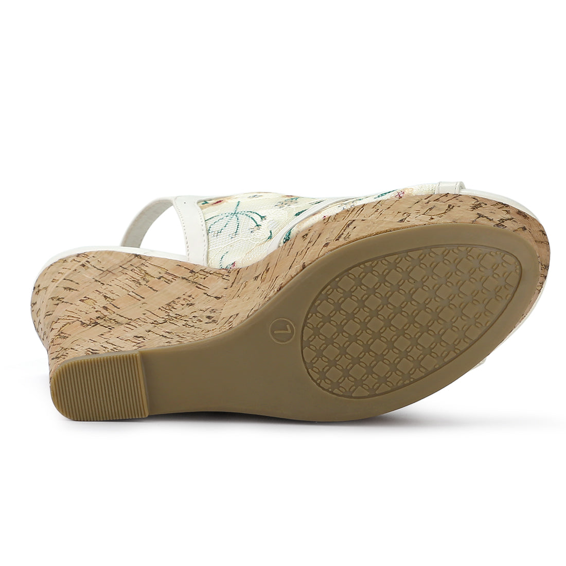 Sandalias de cuña con plataforma y punta abierta para mujer