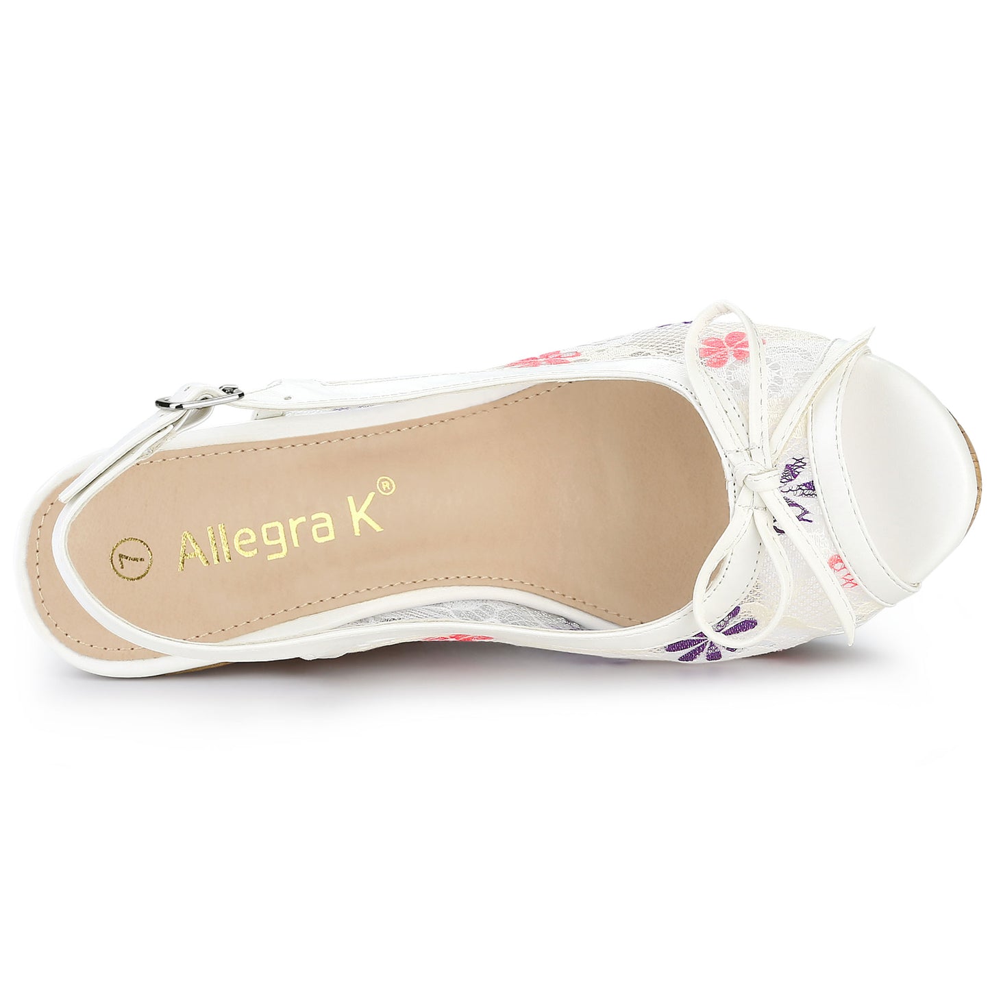 Women's Platform Heels Bow Lace Wedge Mustard Sandals