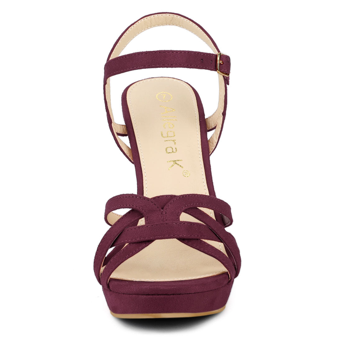 Sandalias de plataforma con tiras y tacón de aguja para mujer