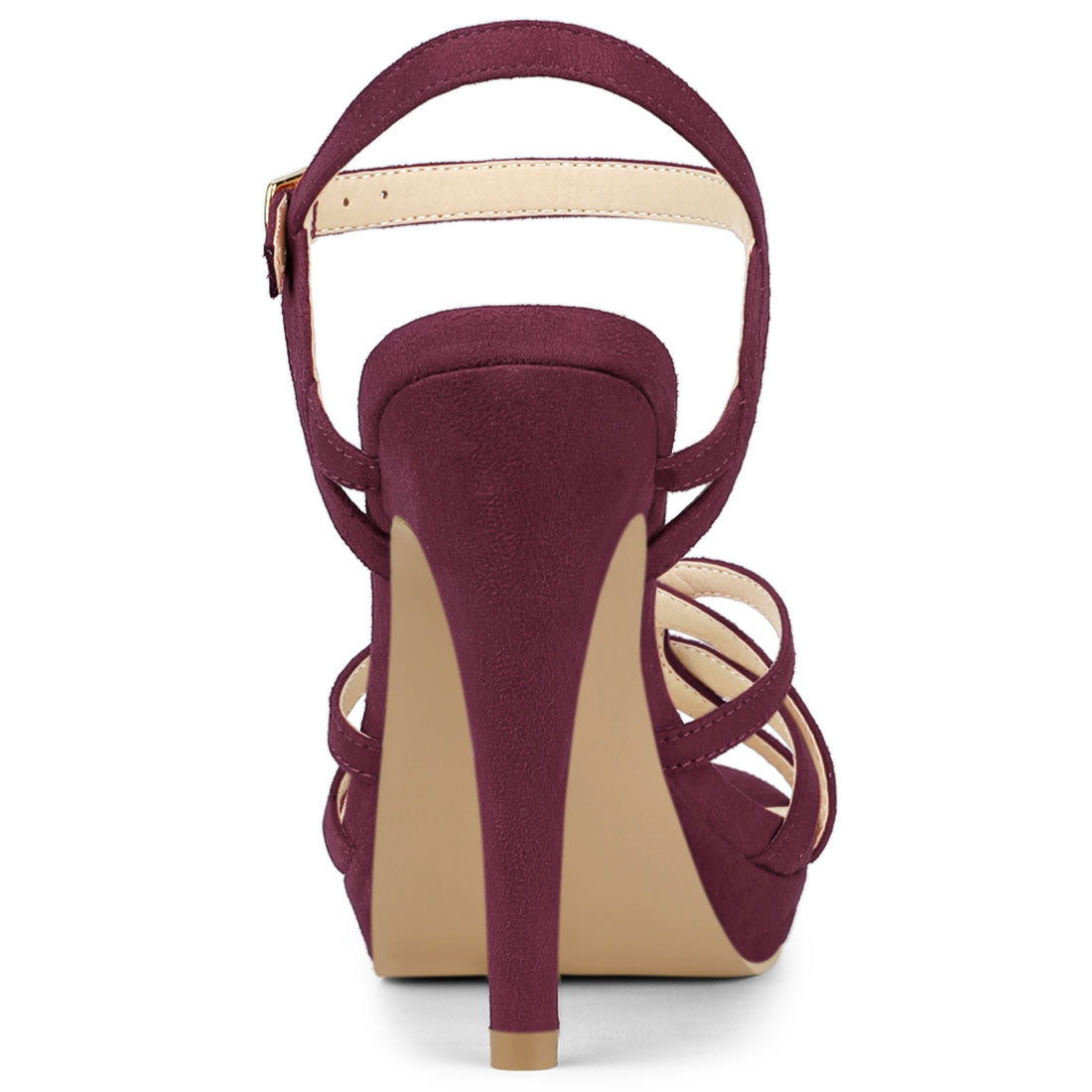 Sandalias de plataforma con tiras y tacón de aguja para mujer