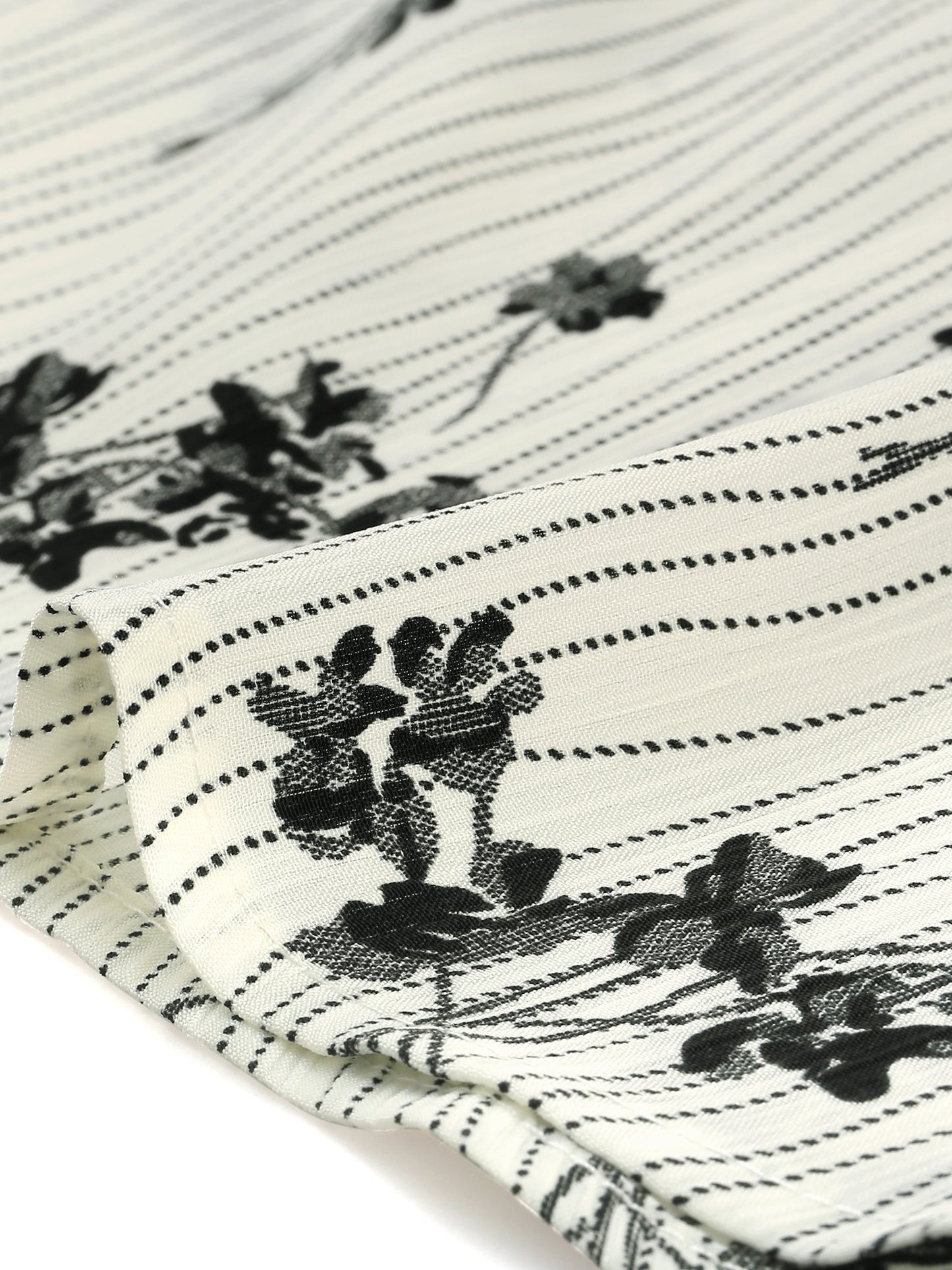 Women's Boho Tassel Self Tie Neck Long Sleeve Floral Peasant Blouse