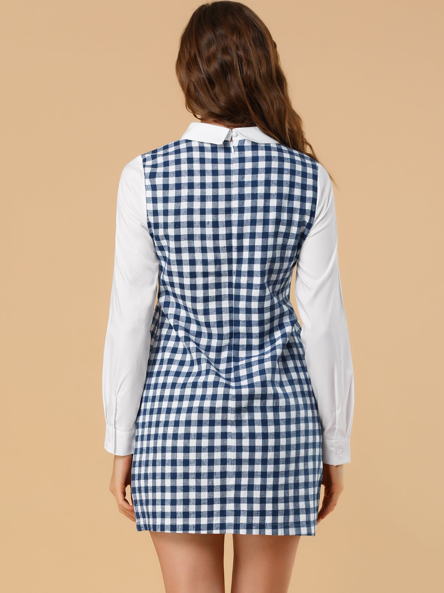 Women's Peter Pan Long Sleeve Mini Dress