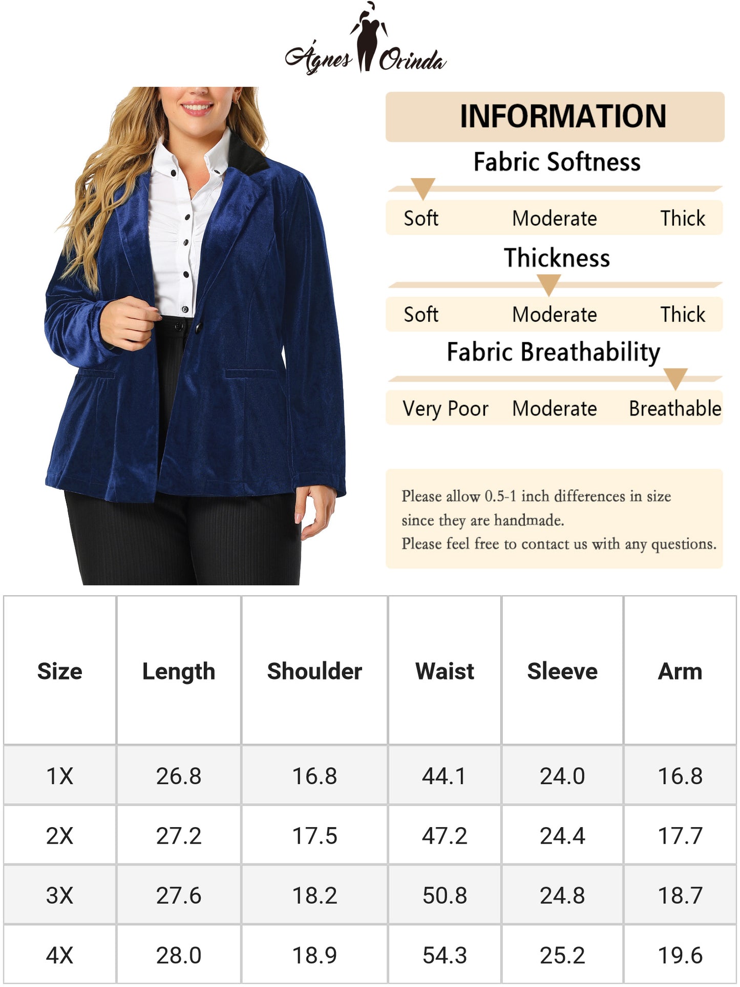 Women Plus Size Velvet Blazers Jackets Casual Lapel Suit Office Work Blazer