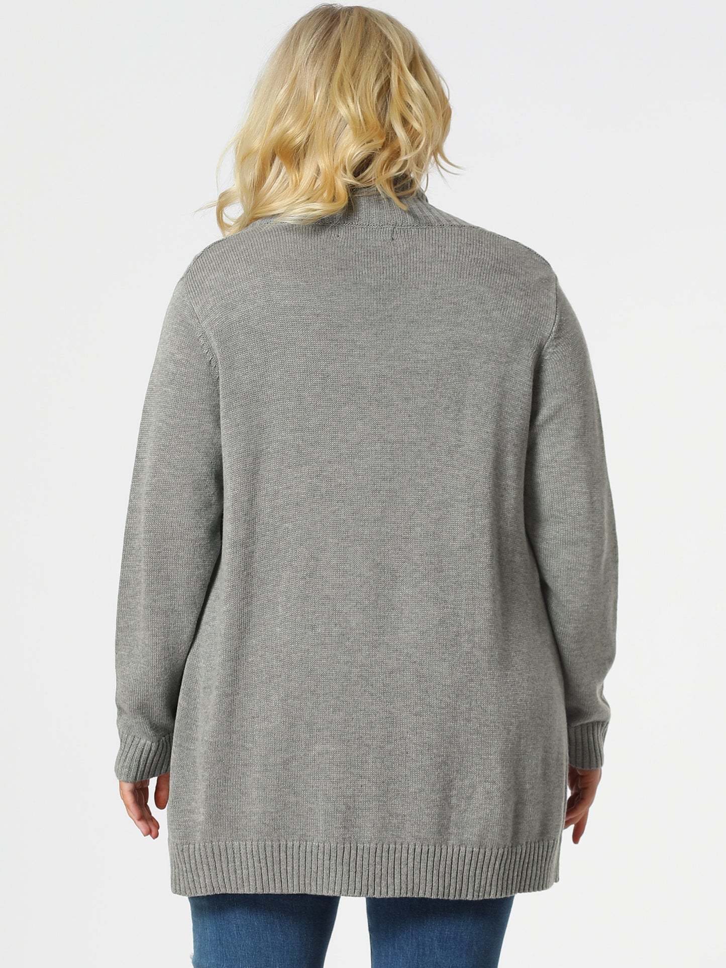 Women's Plus Size Classic Cardigan Sweaters Long Sleeve with Pockets Lightweight Cardigans