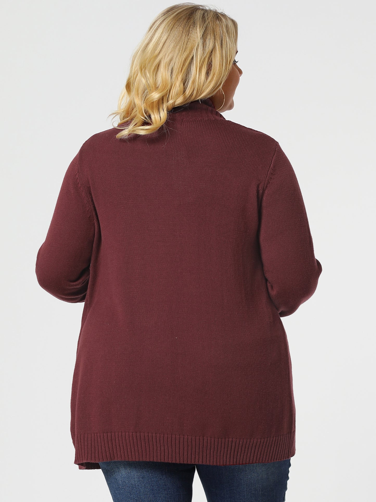 Women's Plus Size Classic Cardigan Sweaters Long Sleeve with Pockets Lightweight Cardigans