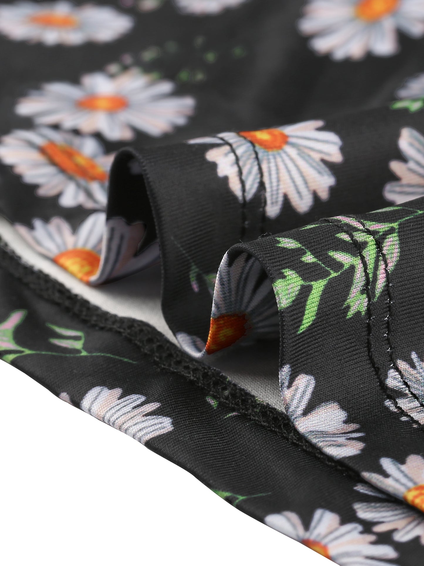 Women's Daisy Floral Top Crew Neck Short Sleeve Summer T-Shirt