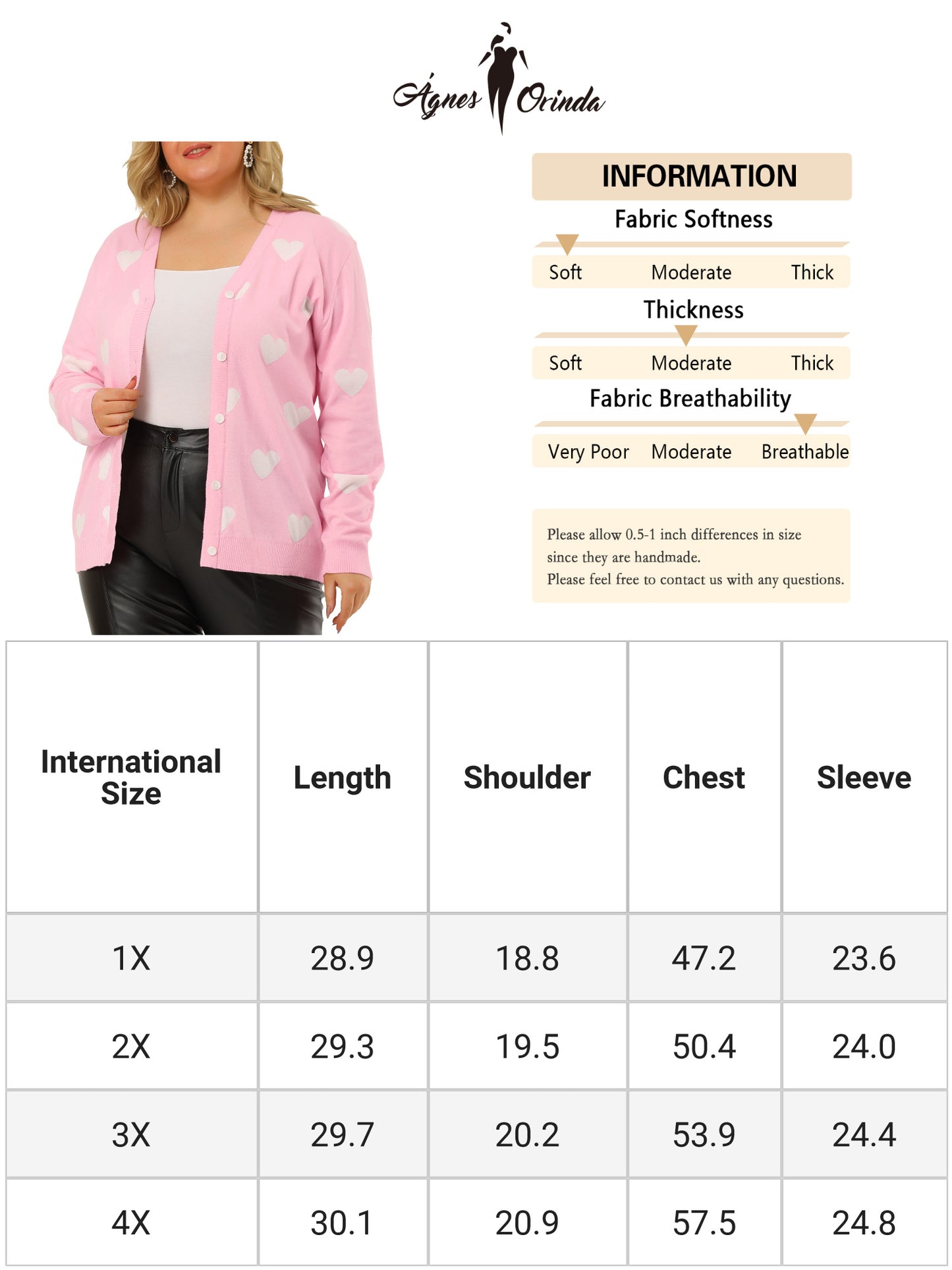 Women Plus Size Sweaters Cardigans Long Sleeve Lightweight V Neck Cardigan Sweater