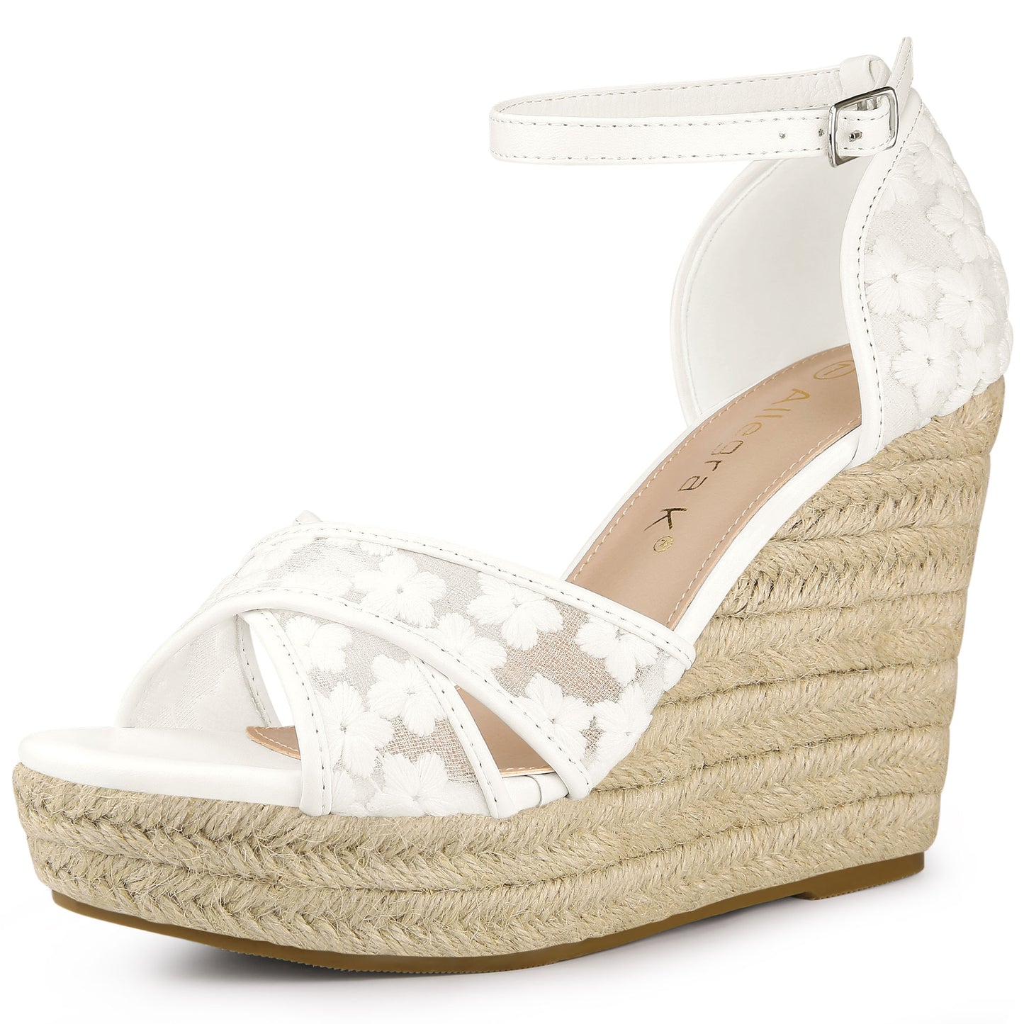 Women's Ankle Strap Espadrille Wedge Heel Sandals
