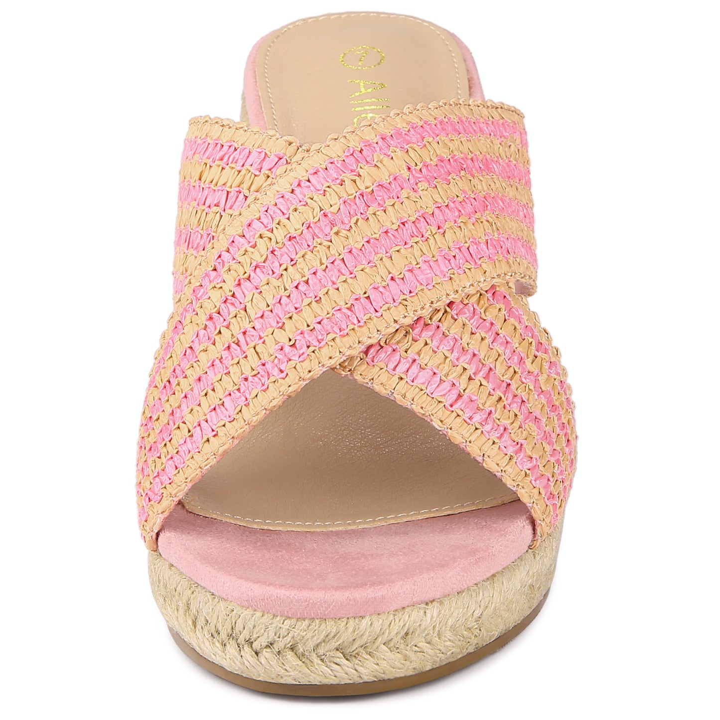 Sandalias de cuña con plataforma y tiras cruzadas para mujer