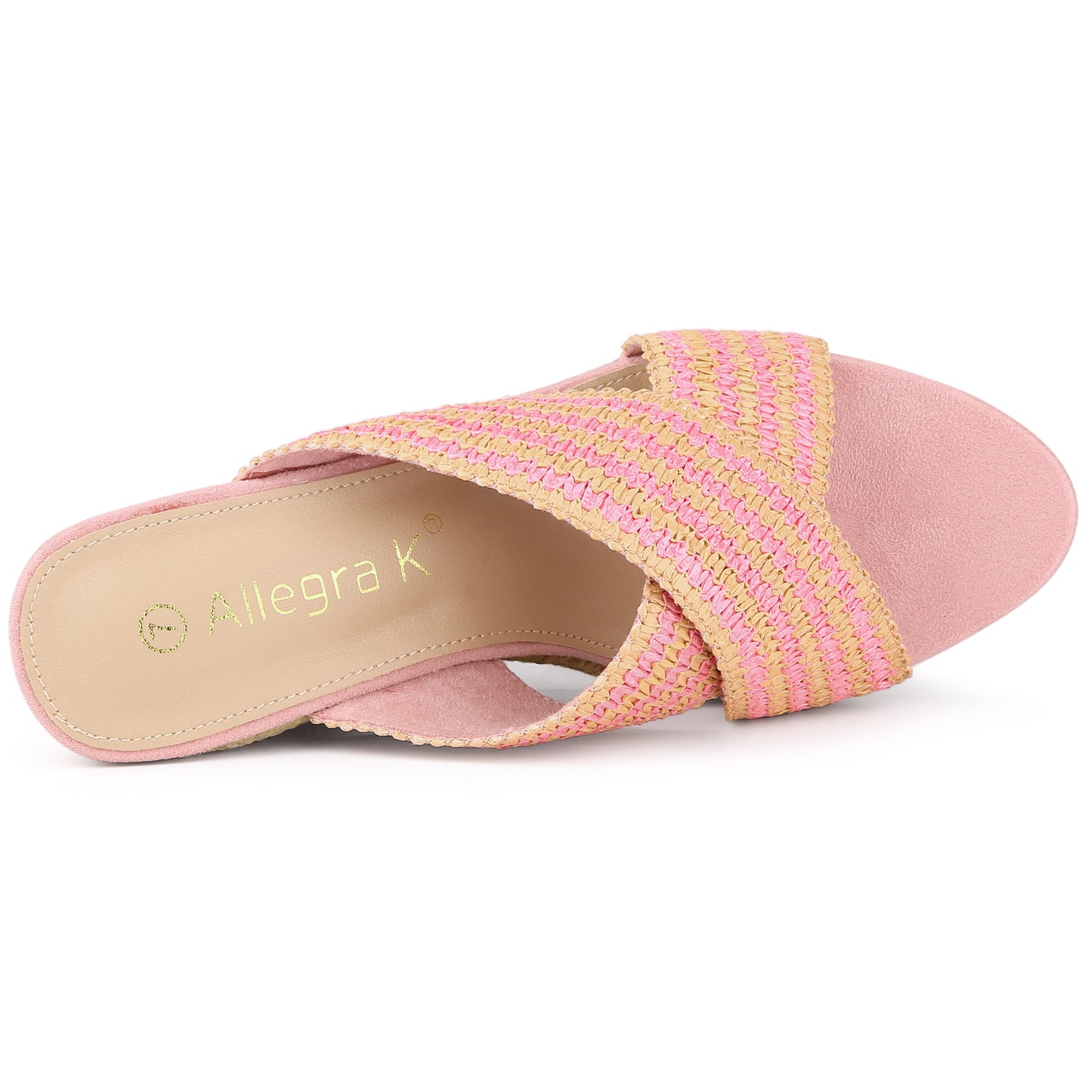 Sandalias de cuña con plataforma y tiras cruzadas para mujer