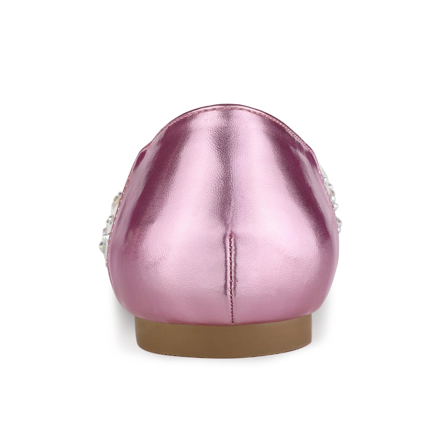 Bailarinas con punta puntiaguda y diamantes de imitación transparentes para mujer