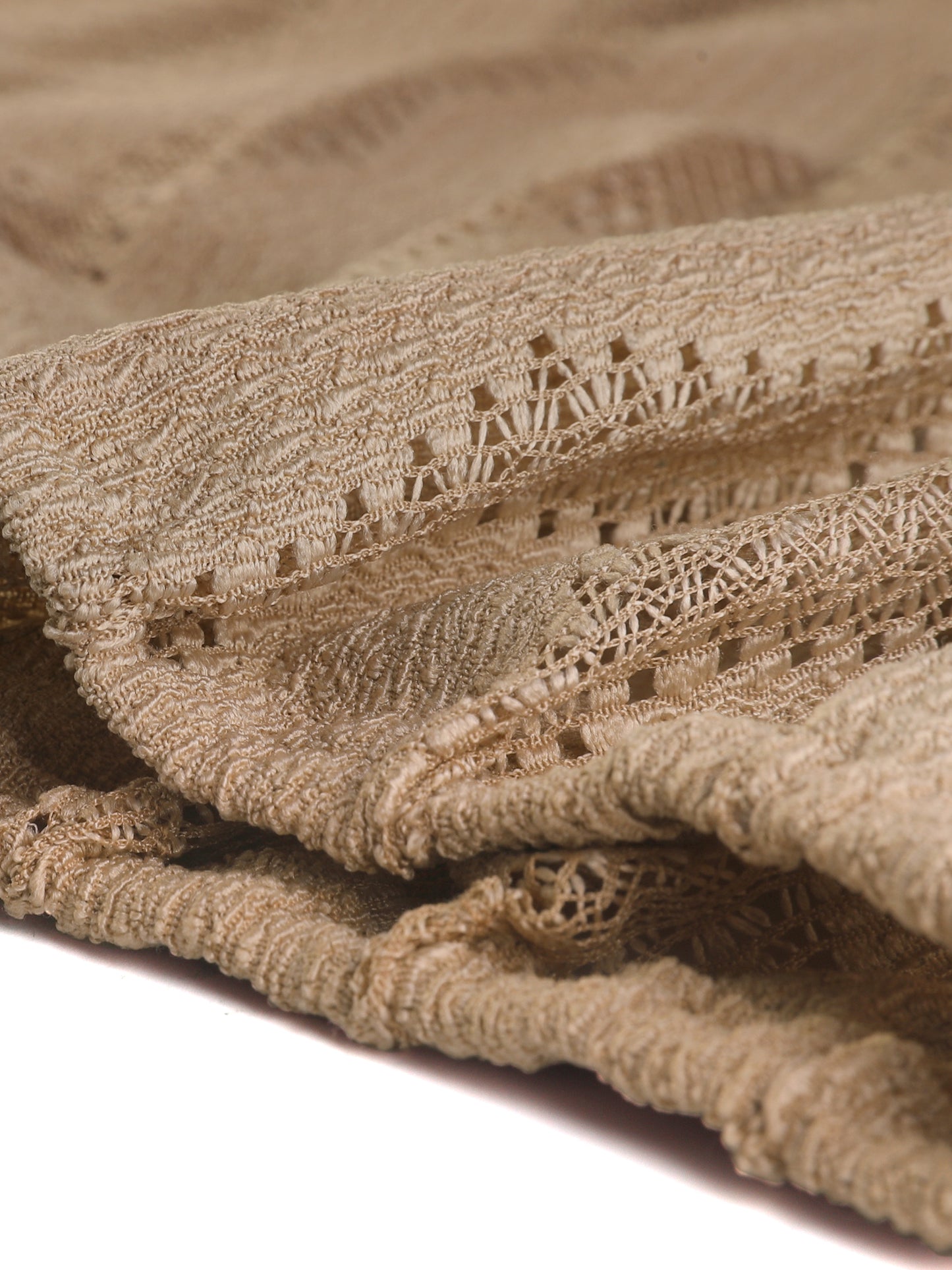 Women's Cardigans Tie Waist Sheer Long Sleeve Crochet Shrug Top