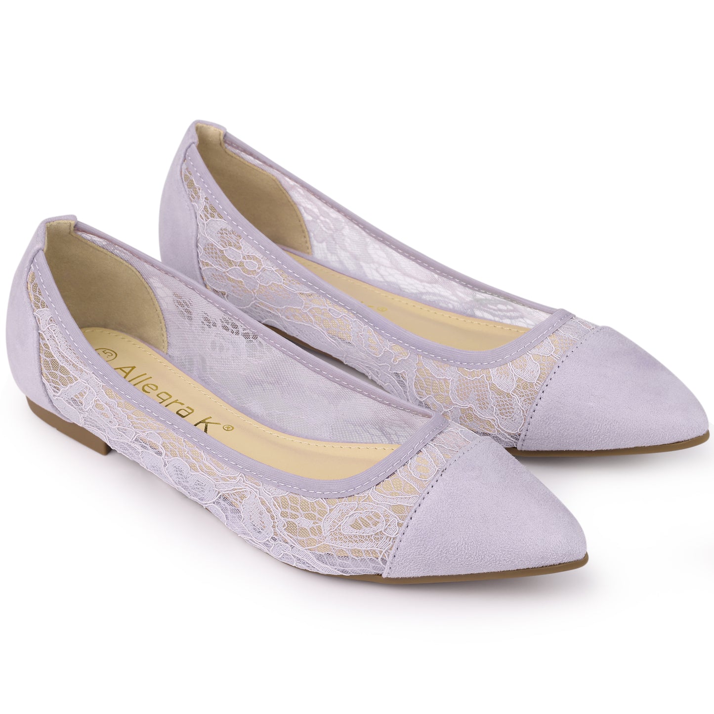 Women's Pointed Toe Slip On Mesh Flats