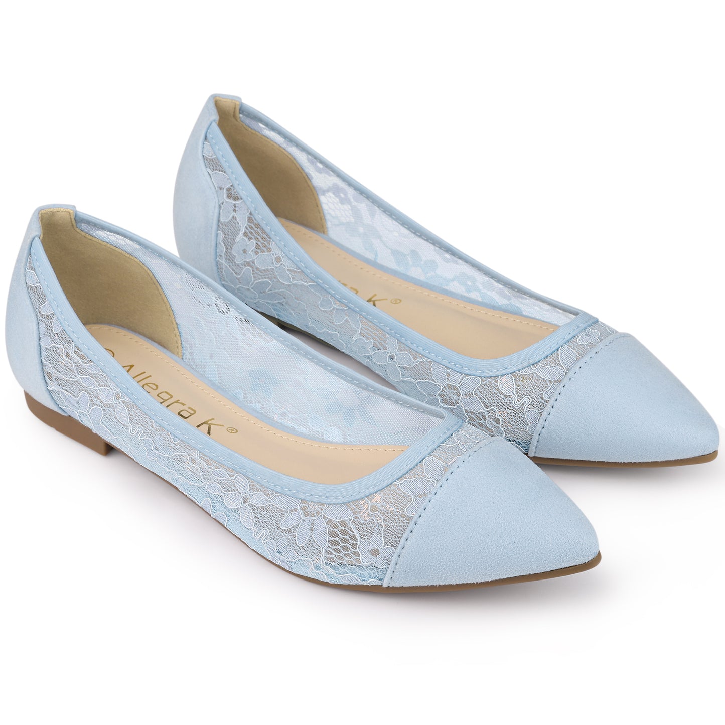 Women's Pointed Toe Slip On Mesh Flats