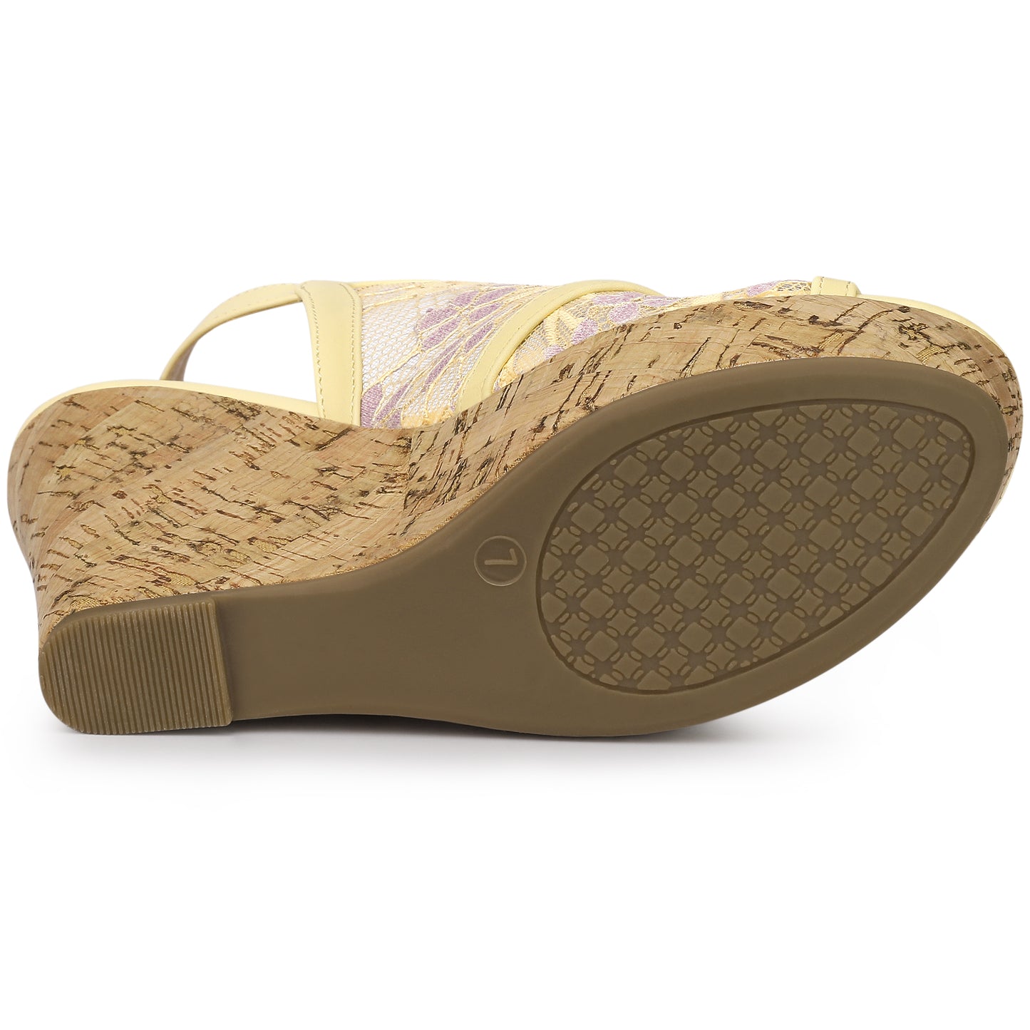 Women's Open Toe Platform Heels Lace Wedges Sandals