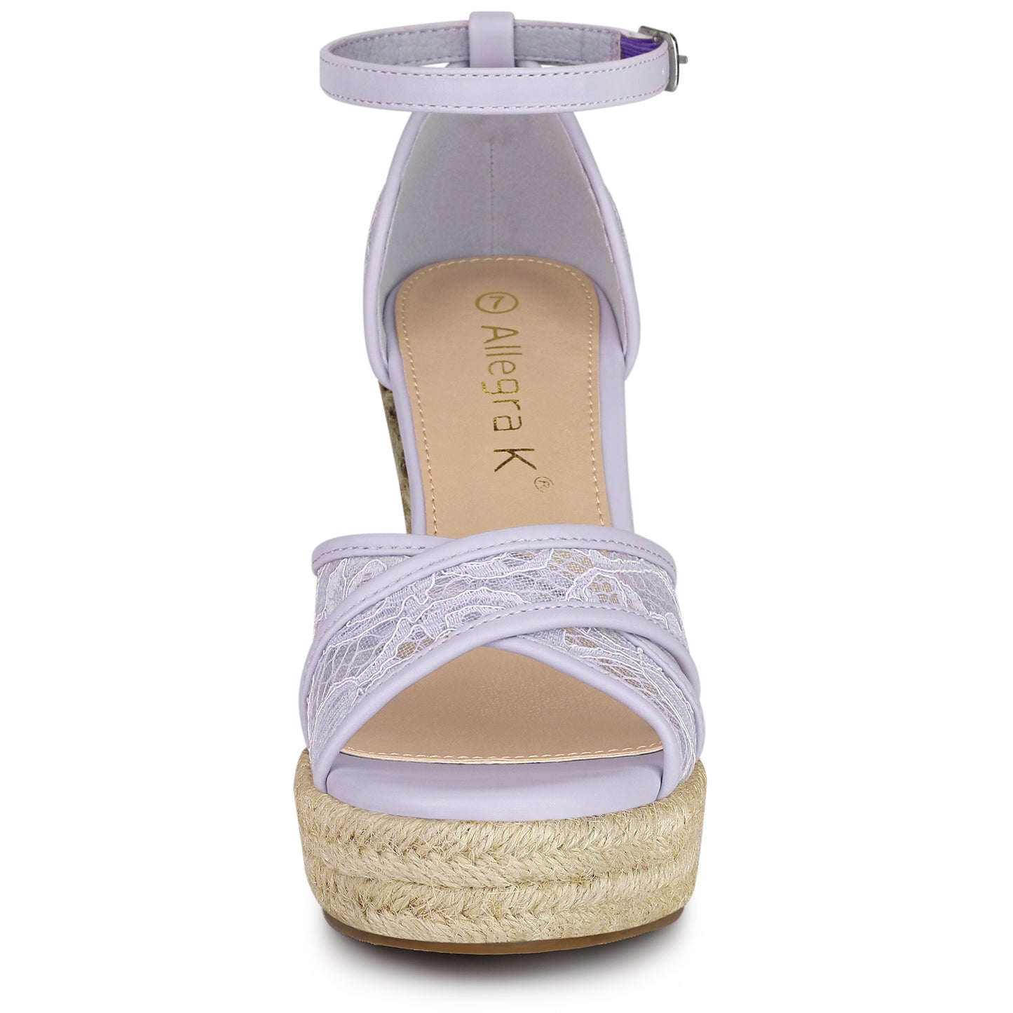 Sandalias de cuña con tiras en el tobillo para mujer